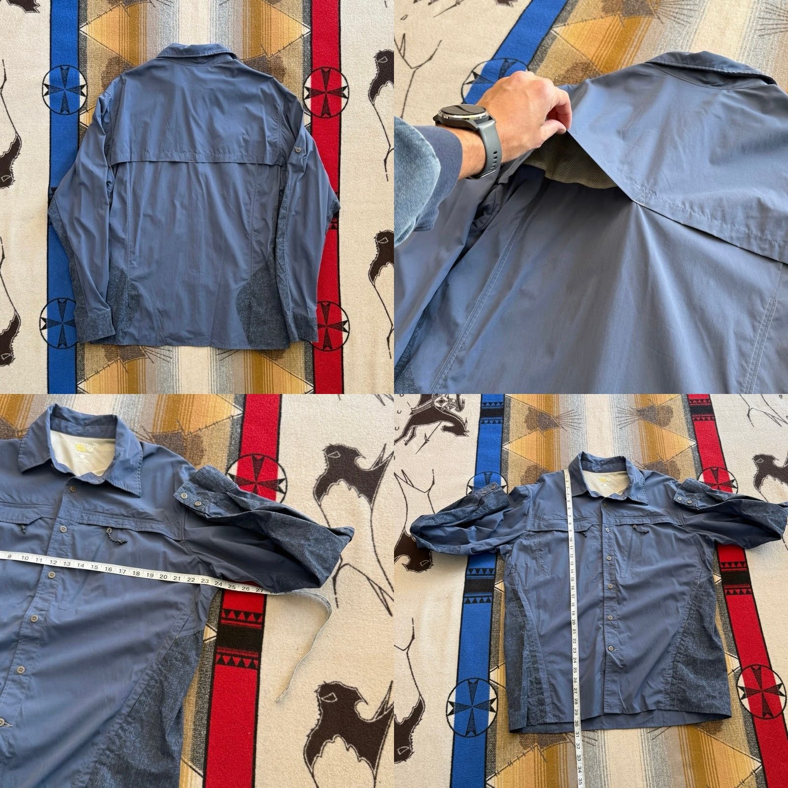 Mountain Hardwear Mountain Hardwear Shirt Mens L Blue Fishing Vented Long Sleeve Quick Dry Size US L / EU 52-54 / 3 - 8 Thumbnail