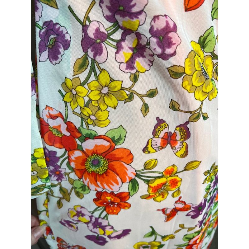 Vintage Vintage maxi dress floral flower power boho orange purple Size S / US 4 / IT 40 - 9 Thumbnail