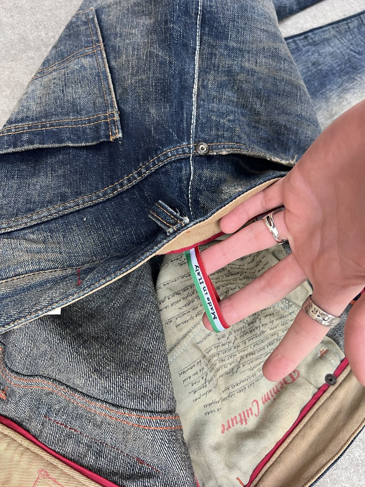 Giorgio Armani × Vintage Limited Archival Armani Jeans Selvedge Dirty Size US 34 / EU 50 - 18 Thumbnail