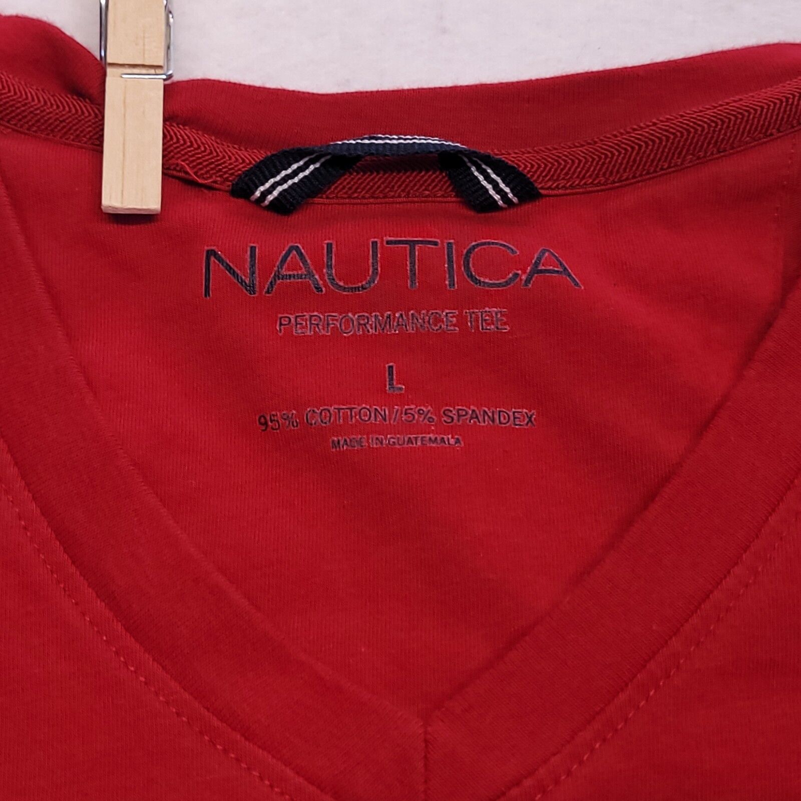 Nautica Nautica Casual Pullover T-Shirt Adult Mens Size Large L Red Size US L / EU 52-54 / 3 - 3 Thumbnail
