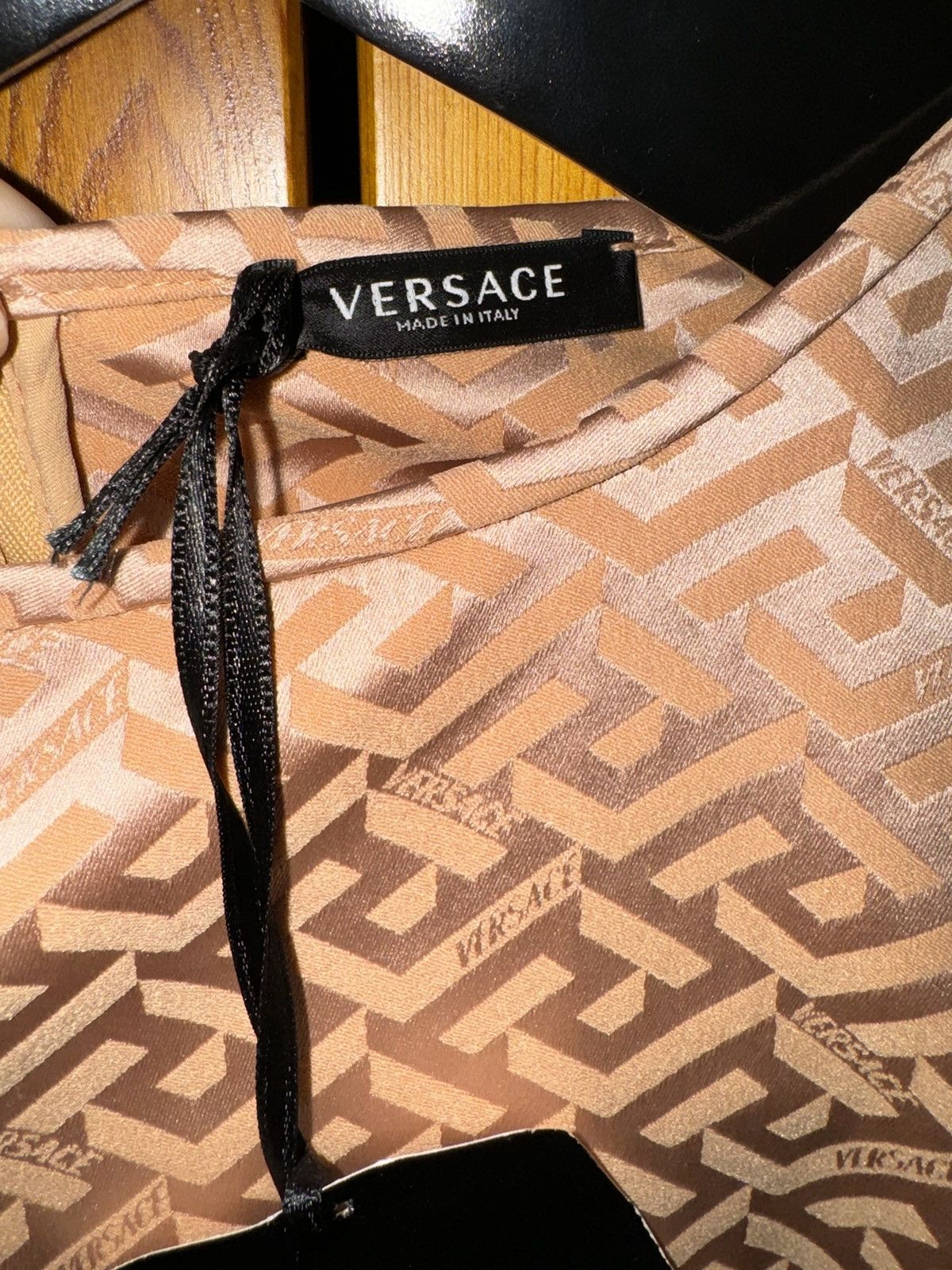 Versace Versace La Greca camel monogram bodysuit, size S Size S / US 4 / IT 40 - 2 Thumbnail