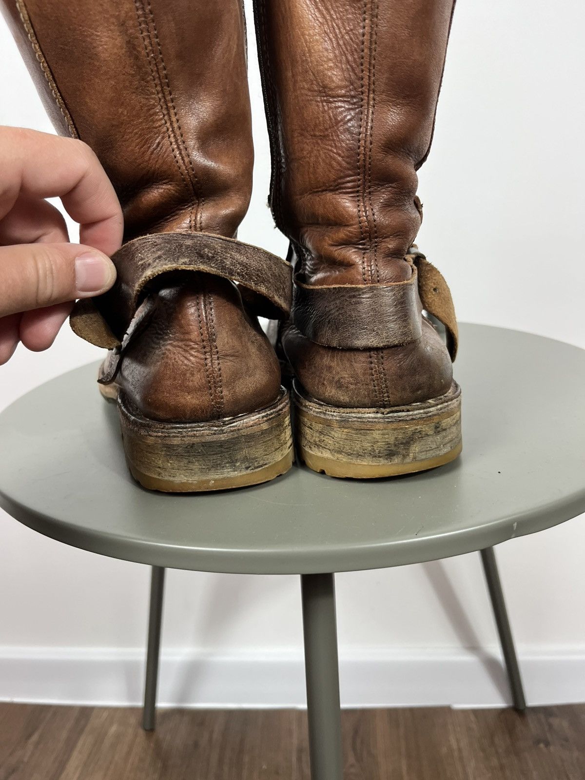 Other Fly London Brown Leather Mid Calf Boots With Side Buckle 39 Size US 9 / IT 39 - 9 Thumbnail