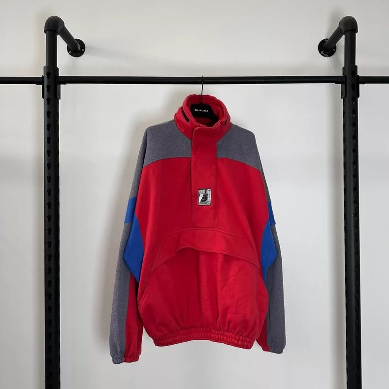 Balenciaga Balenciaga SS18 HOMME18 Series Half Zip Color-Block Sweatsh Size US S / EU 44-46 / 1 - 1 Thumbnail