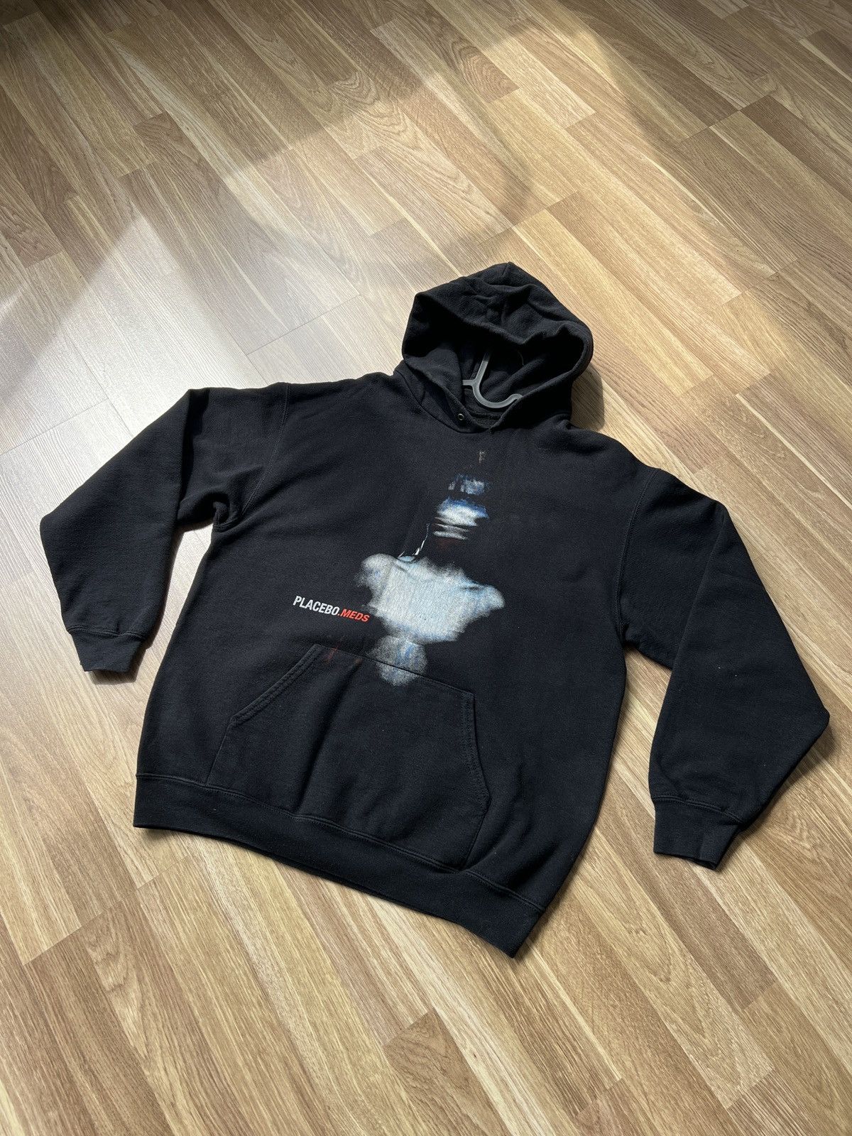 Fruit Of The Loom Vintage Placebo MEDS Tour 2006 Hoodie Rare Black M/L Size US M / EU 48-50 / 2 - 3 Thumbnail