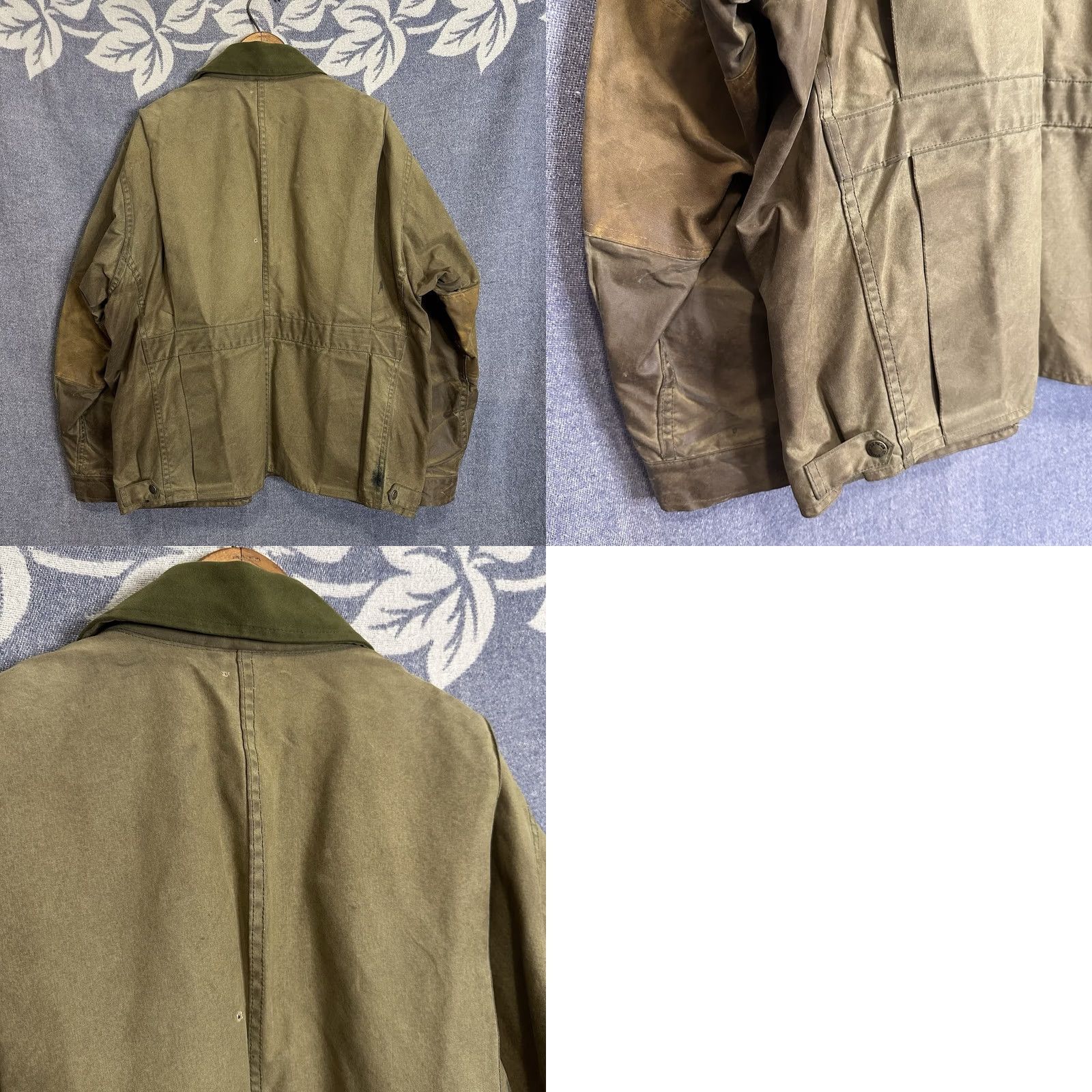 Filson VINTAGE Filson Jacket Weather Tin Cloth Waxed Field Size XL Green Mens Overcoat 90s Western Workwear Hunting USA Winter Fall Spring Size US XL / EU 56 / 4 - 8 Thumbnail