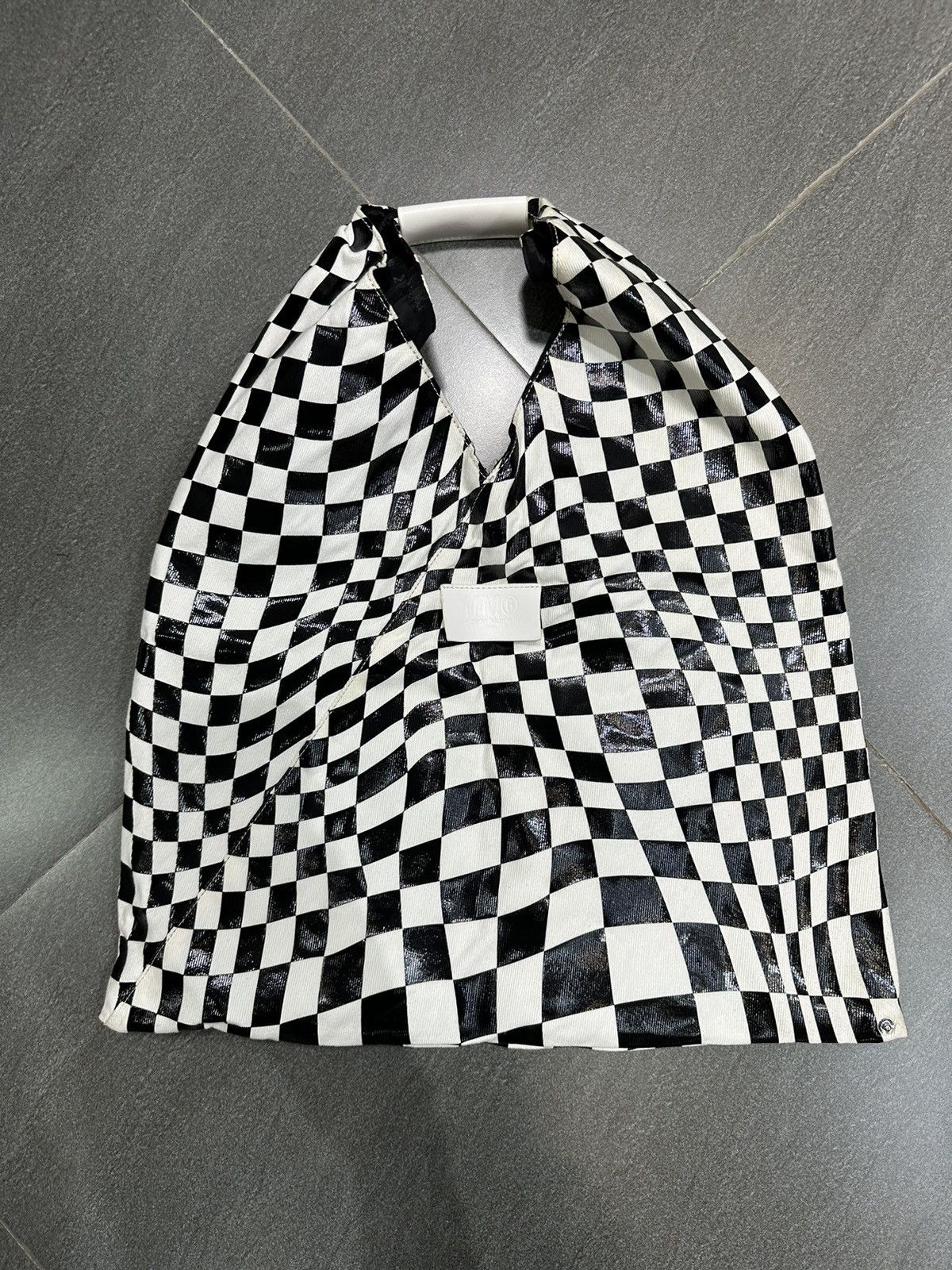 MM6 MAISON MARGIELA DISTORTED CHECK PRINT JAPANESE BAG