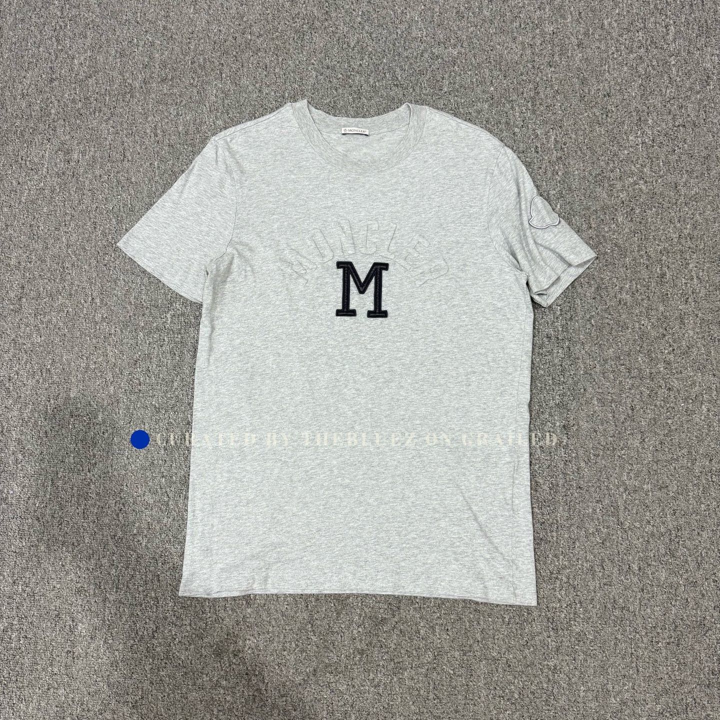 Moncler Moncler Gray Embossed Logo Short-Sleeve Size US M / EU 48-50 / 2 - 1 Thumbnail