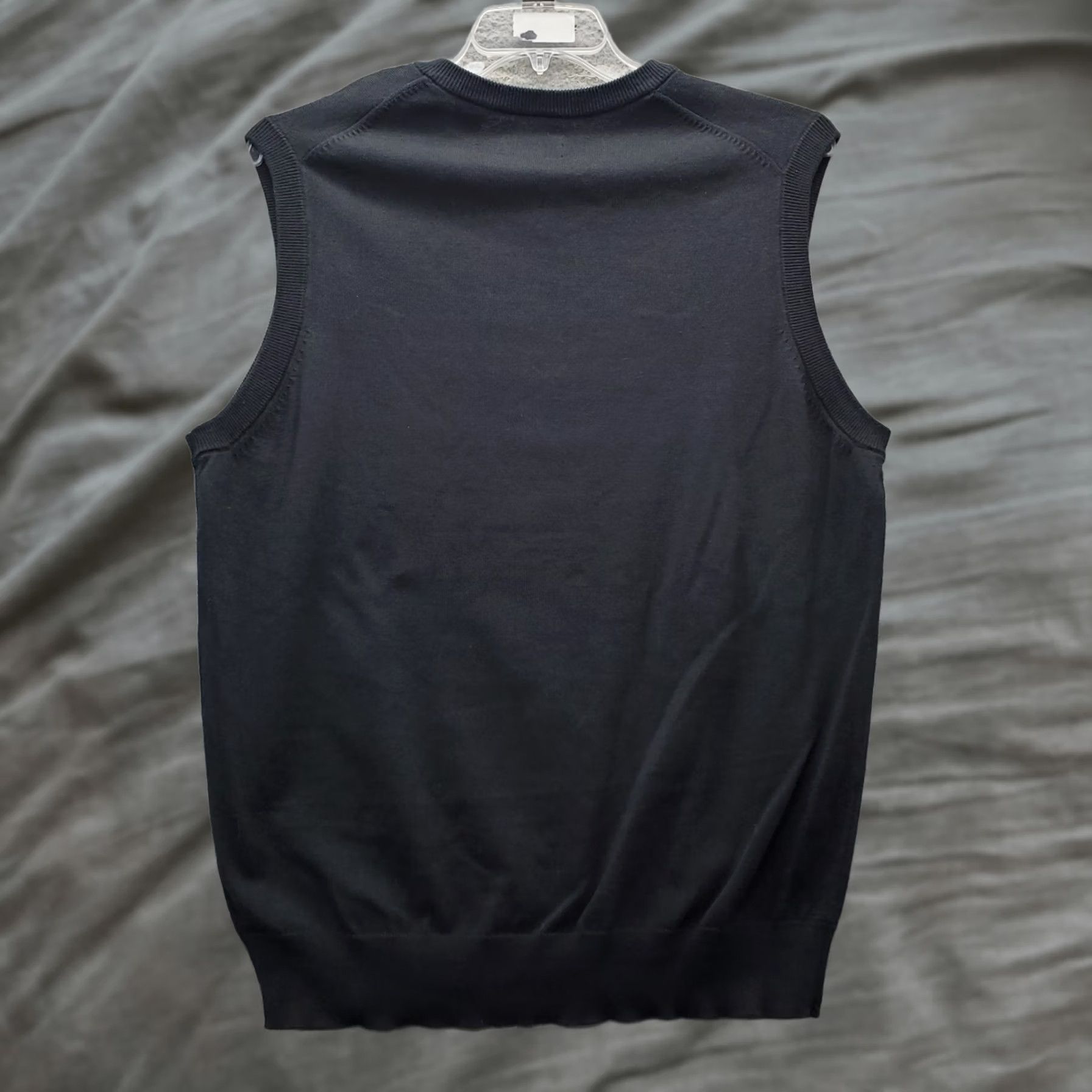 Chaps Chaps Men L Black Knitted Sweater Vest Sleeveless V-Neck Pullover Shirt Size US L / EU 52-54 / 3 - 1 Thumbnail