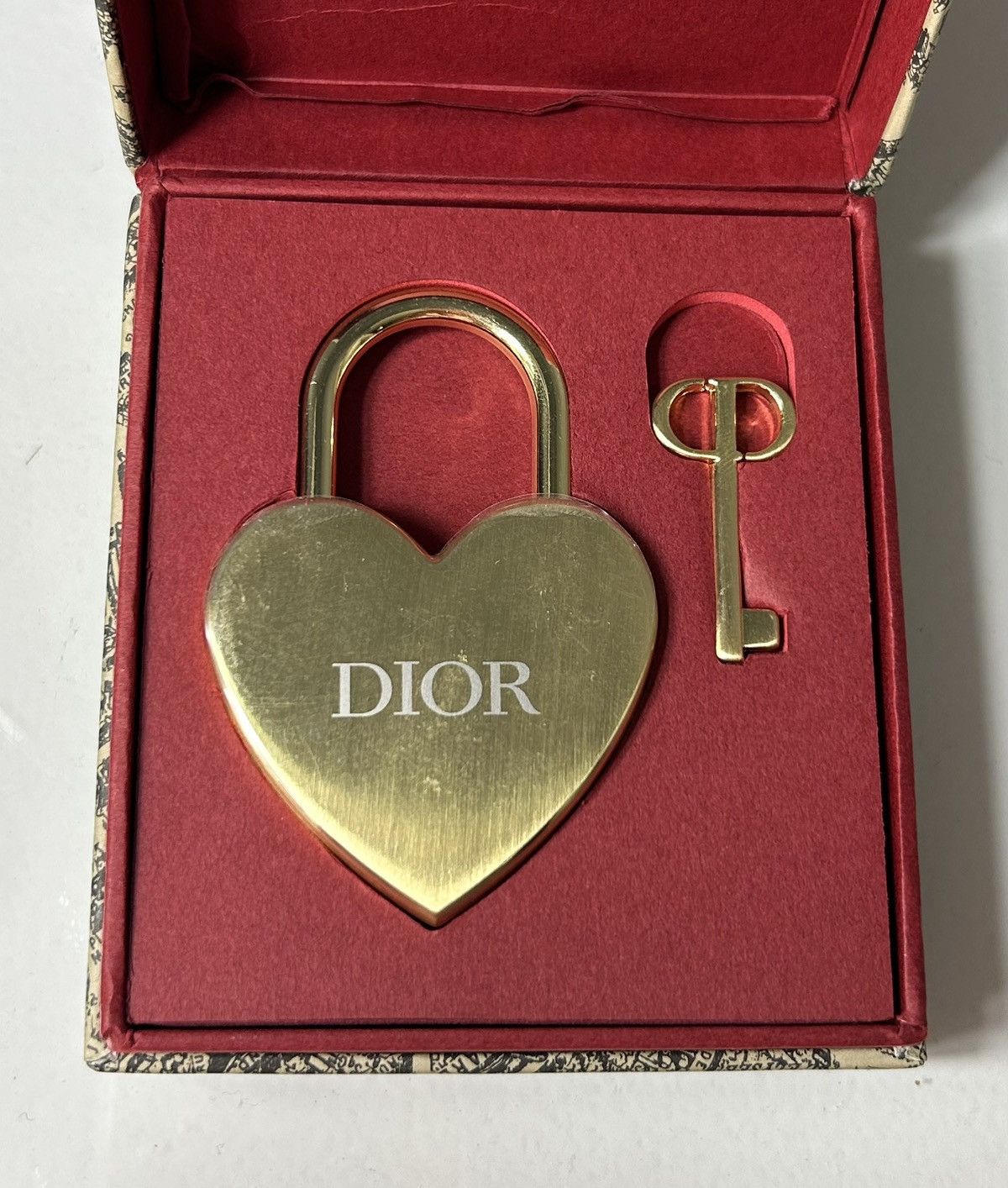 Dior Dior Gold Heart Padlock with CD Key Size ONE SIZE - 3 Thumbnail