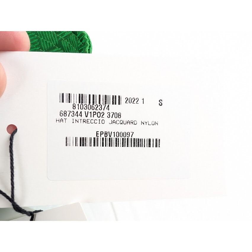 Bottega Veneta o1rshd1 Size: S / Intreccio Jacquard Nylon Hat Green Size ONE SIZE - 4 Thumbnail