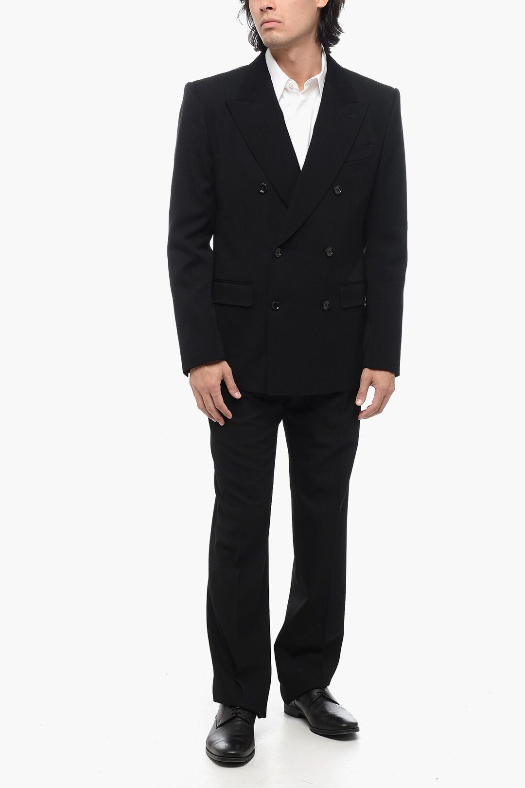 Dolce & Gabbana og1mm0825 Wool Blend Double-Breasted Blazer in Black Size US L / EU 52-54 / 3 - 4 Thumbnail