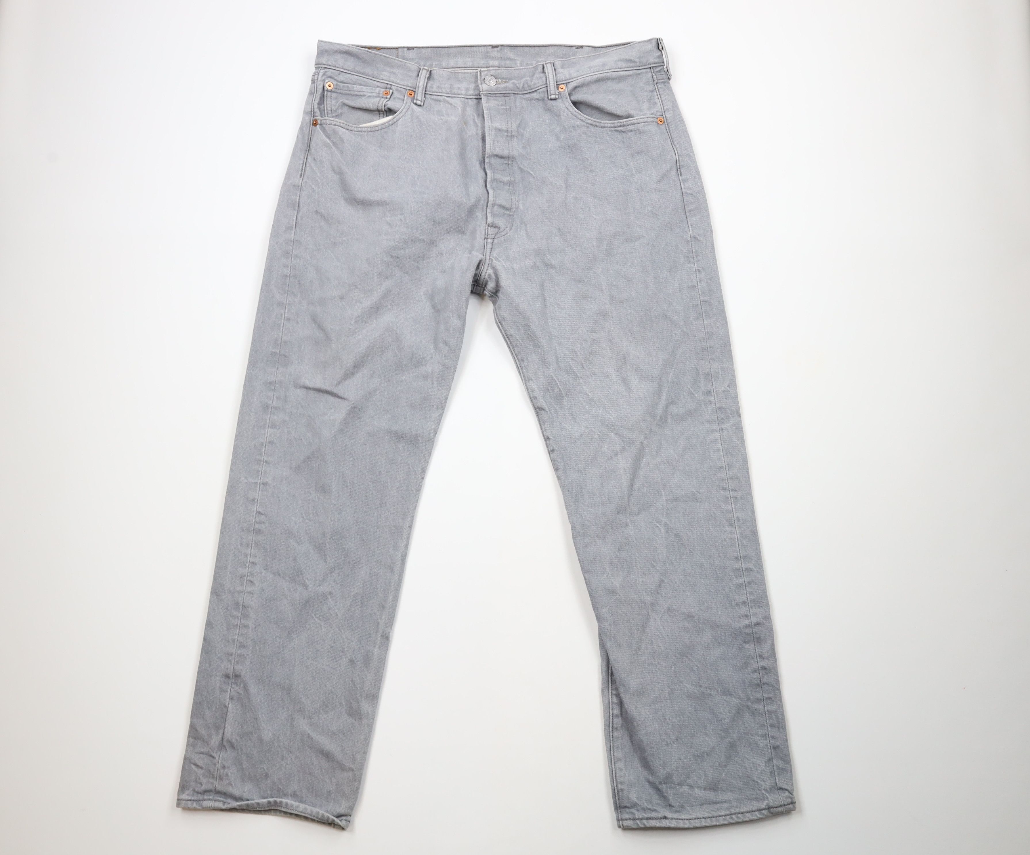 Levi's × Vintage Y2K Levis 501xx Original Fit Button Fly Denim Jeans Gray Size US 40 / EU 56 - 1 Thumbnail
