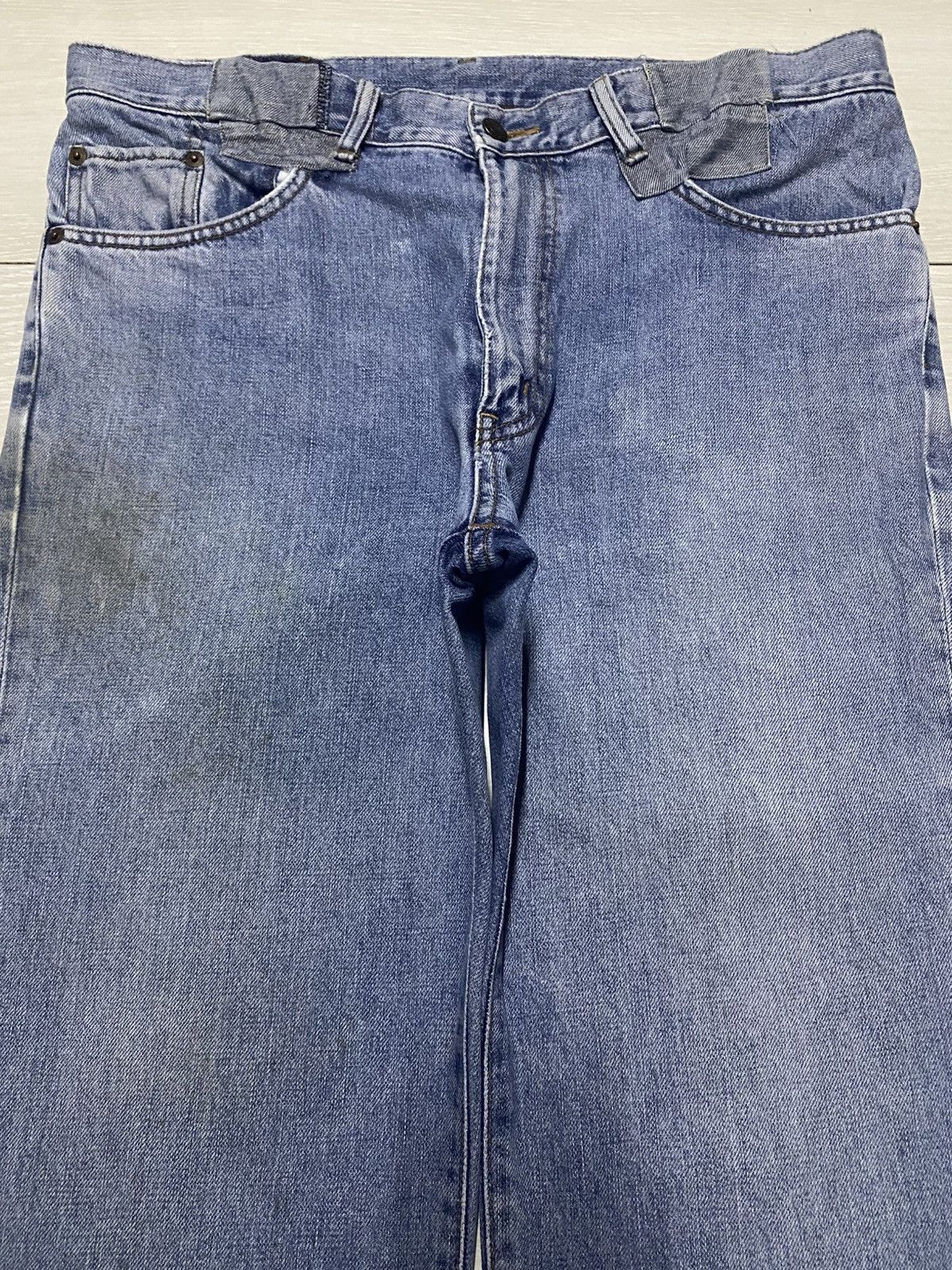 Edwin Vintage Edwin 503 Faded Wash Patches Distressed Loose Jeans Size US 35 - 3 Thumbnail