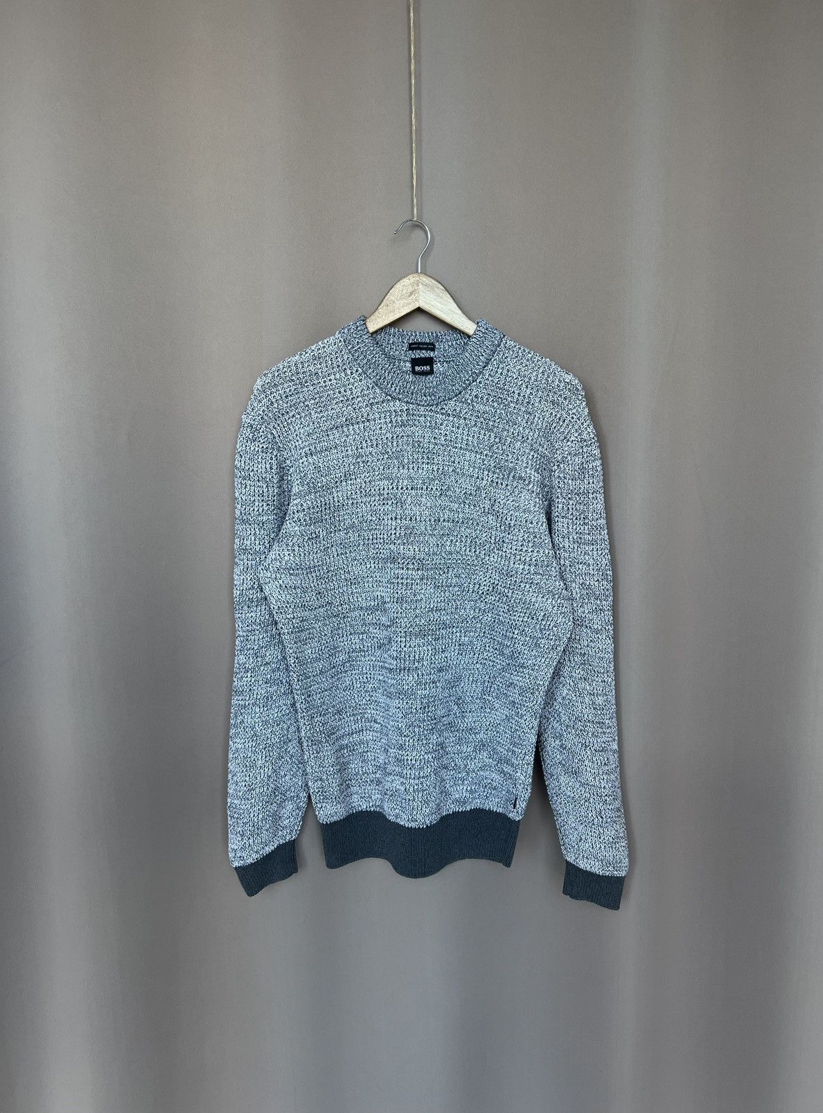 Hugo Boss Finest Italian Yarn Knit Sweater Men Size L Jumper
