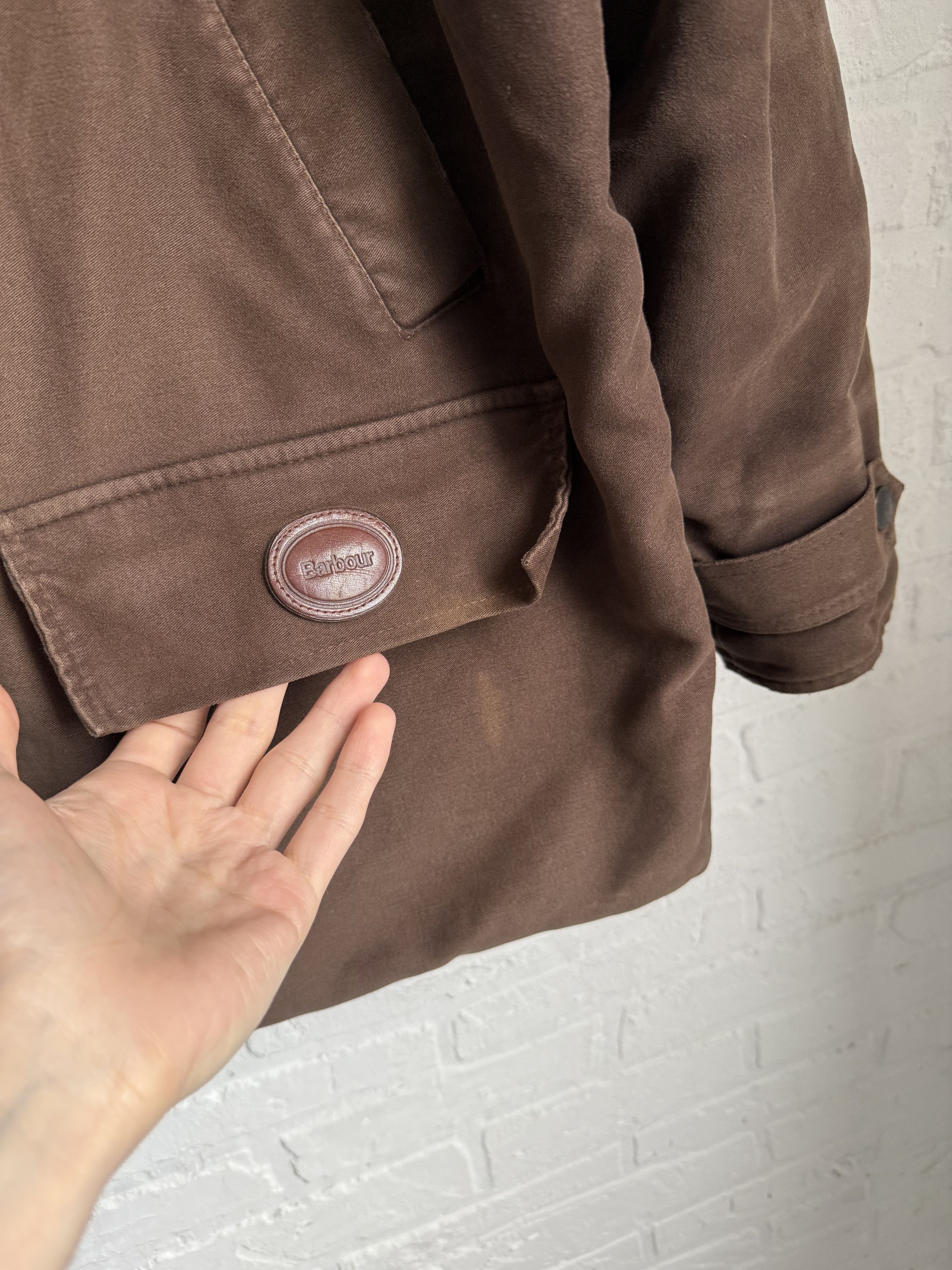 Barbour Vintage Barbour A783 Moleskin Jacket Brown Leather Collar Size US L / EU 52-54 / 3 - 12 Thumbnail
