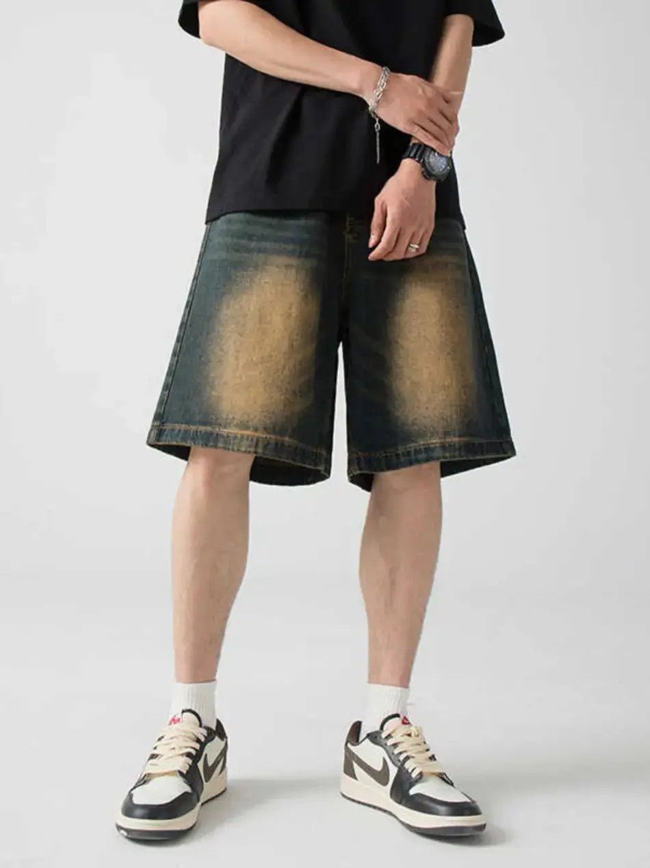 Japanese Brand Retro straight leg loose denim shorts Size US 30 / EU 46 - 1 Thumbnail