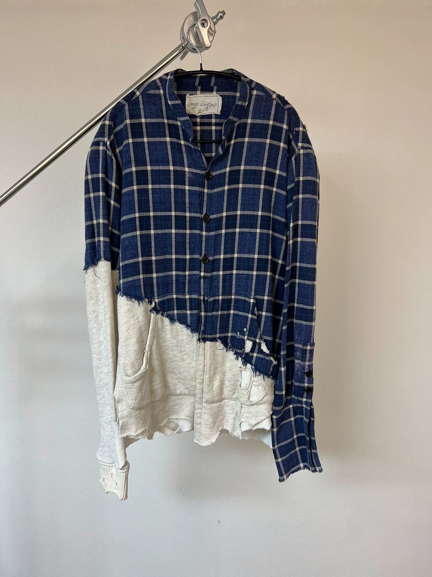 Greg Lauren Greg Lauren Distressed Paneled LS Shirt S1 Size US S / EU 44-46 / 1 - 1 Thumbnail