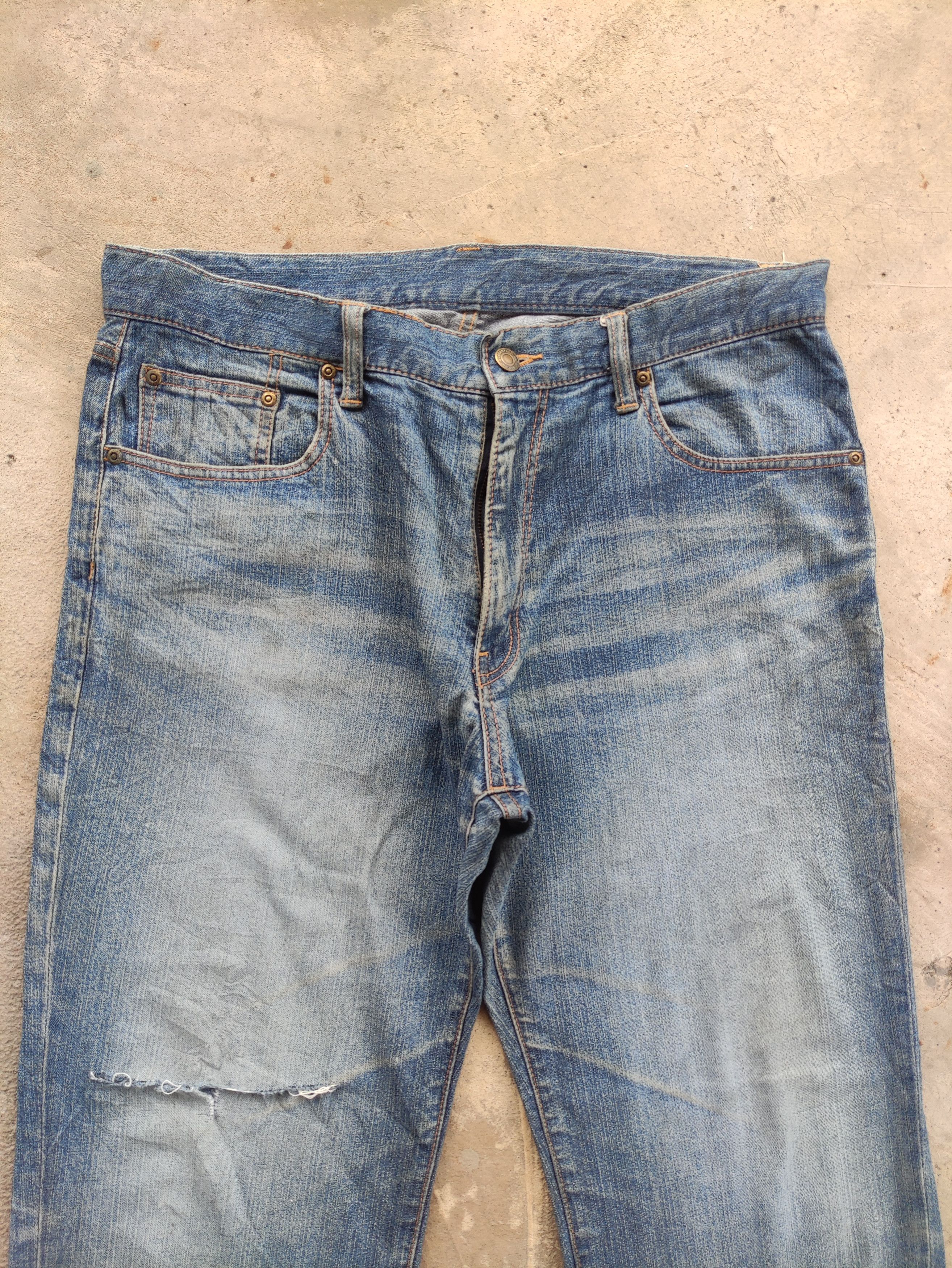 Japanese Brand Vintage Japanese Jean Baggy Denim Distressed Faded Size US 36 / EU 52 - 3 Thumbnail