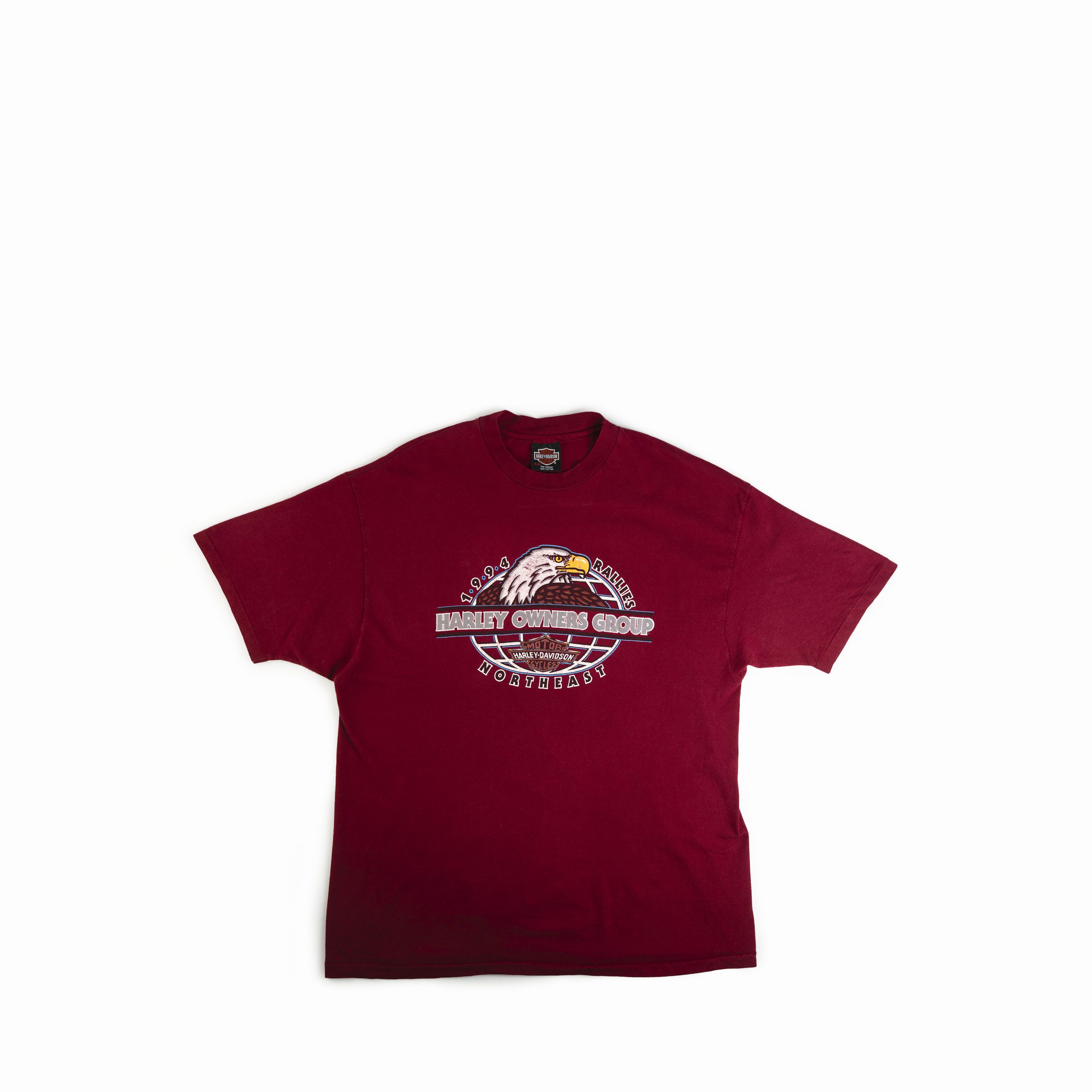 Harley Davidson Vintage 1994 Harley Davidson Owners Group Eagle Tee Shirt Size US XXL / EU 58 / 5 - 1 Thumbnail