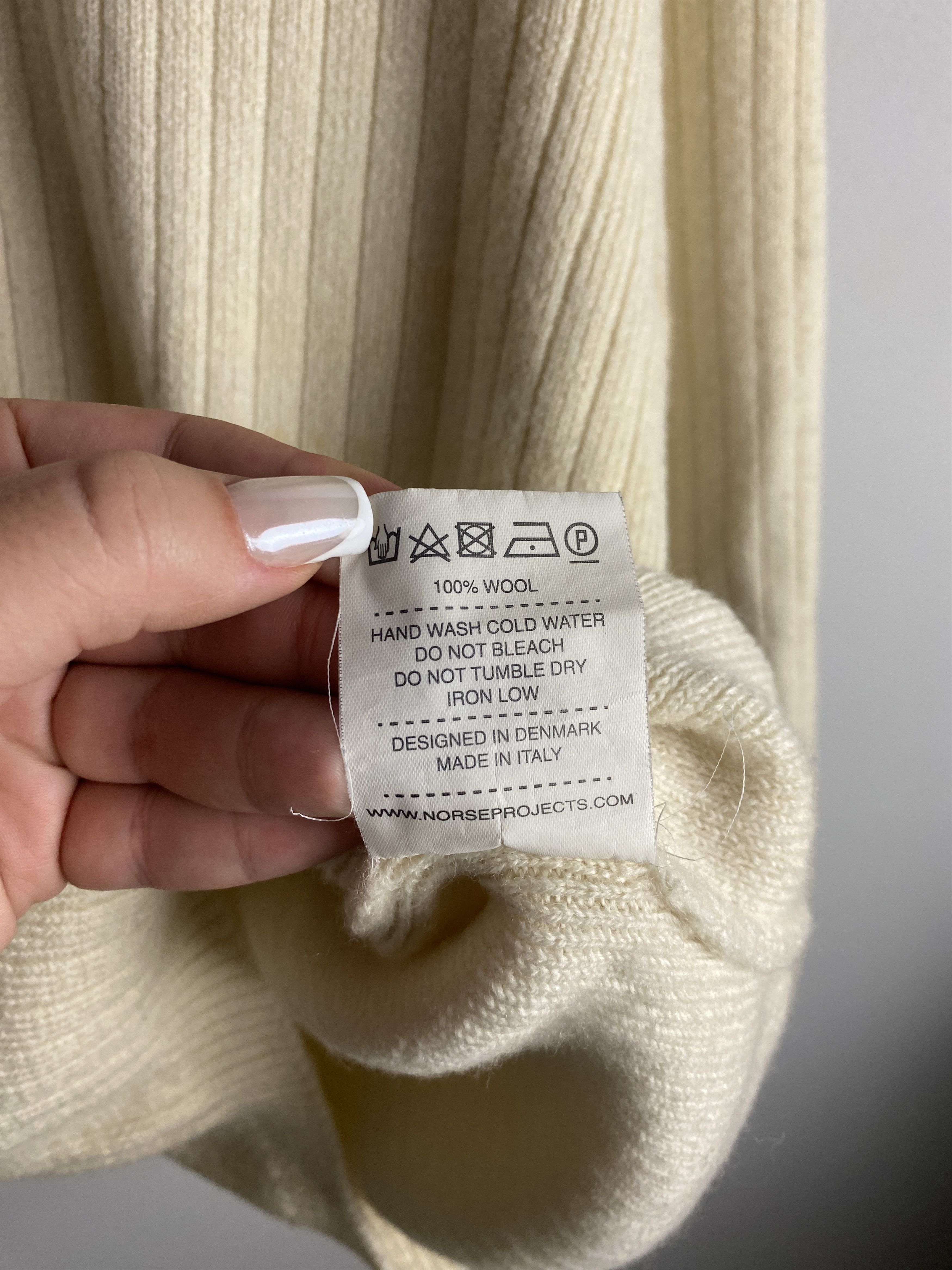 Norse Projects Norse Projects Oddvar Military Wool ecru sweater knitwear Size US S / EU 44-46 / 1 - 5 Thumbnail