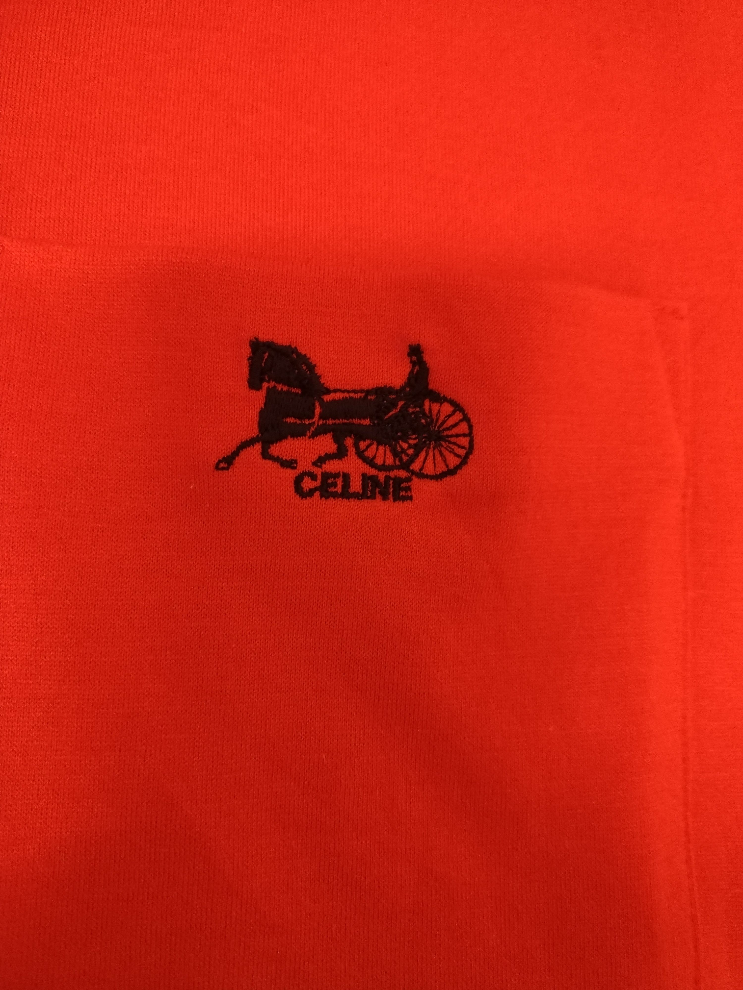 Celine × Designer × Vintage SEND OFFER~Iconic Vintage Celine Classic Logo Pocket T Shirt Size US M / EU 48-50 / 2 - 17 Thumbnail