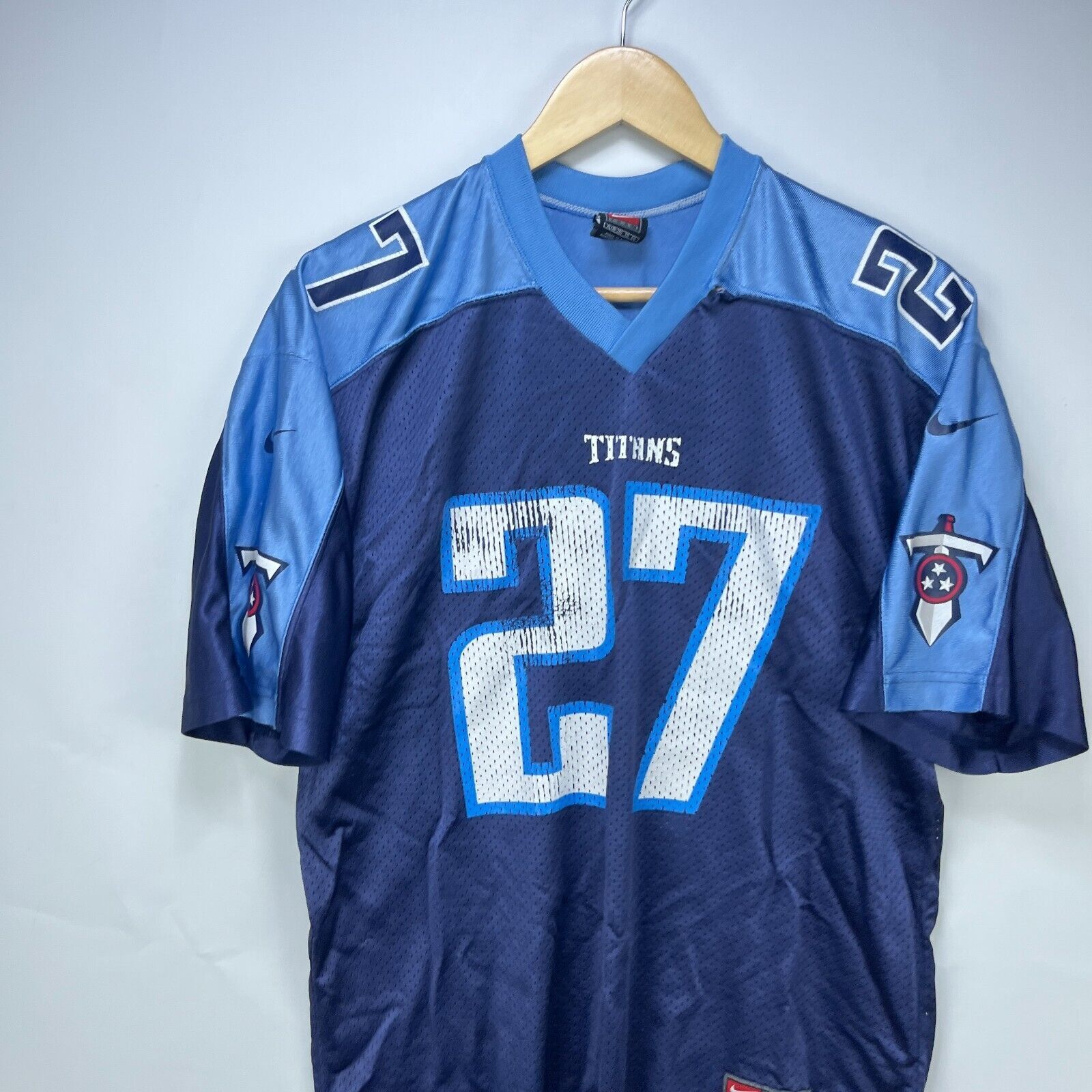 Nike × Vintage Vintage Nike Houston Titans Youth XL Eddie George Tennesee Size US XL / EU 56 / 4 - 2 Thumbnail
