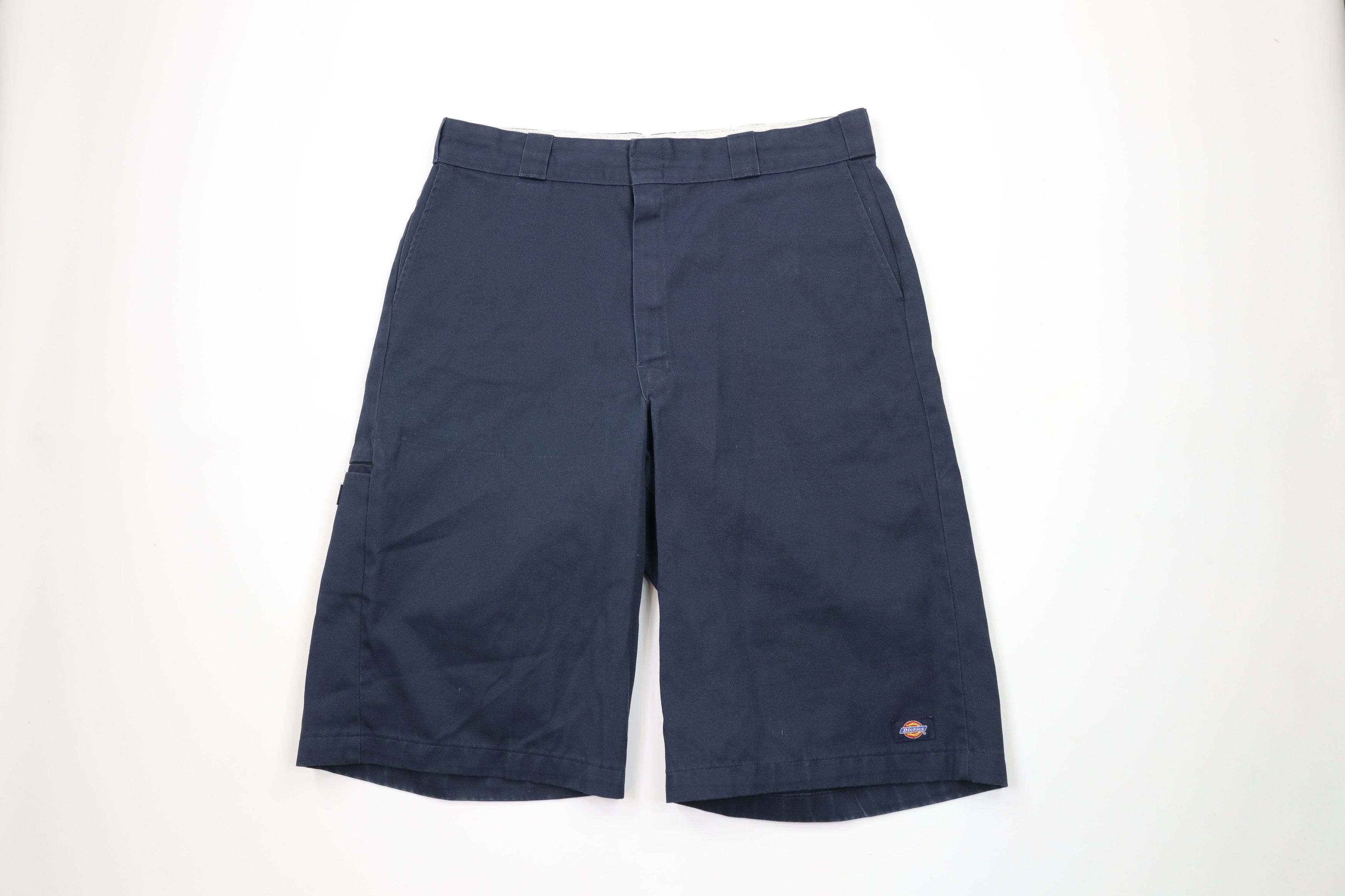 Dickies × Vintage Vintage Y2K Dickies Spell Out Loose Fit Workwear Shorts Blue Size US 36 / EU 52 - 1 Thumbnail