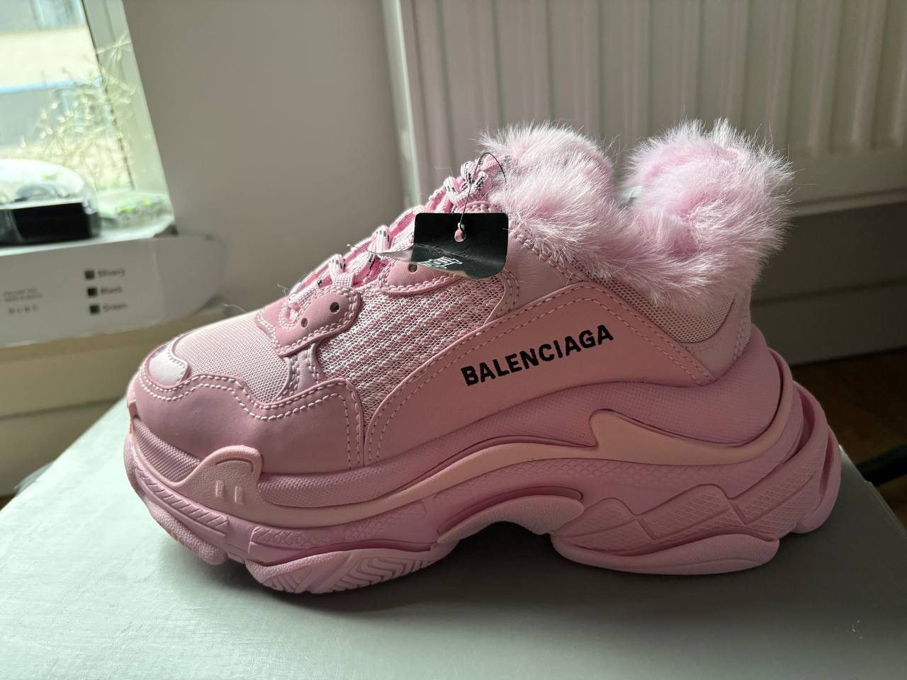 Balenciaga Triple S Fake Fur Pink