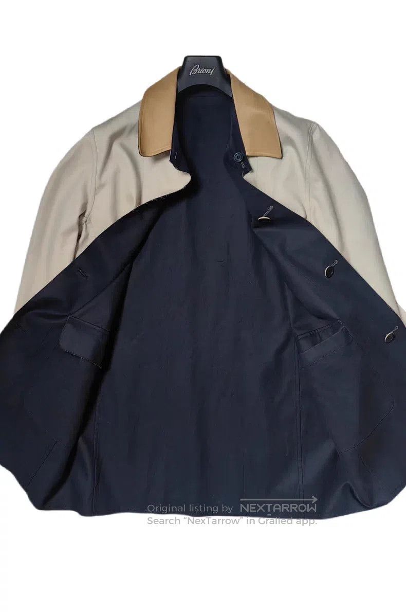 Brioni Brioni Leather-collared double-faced trench coat Size US M / EU 48-50 / 2 - 6 Thumbnail