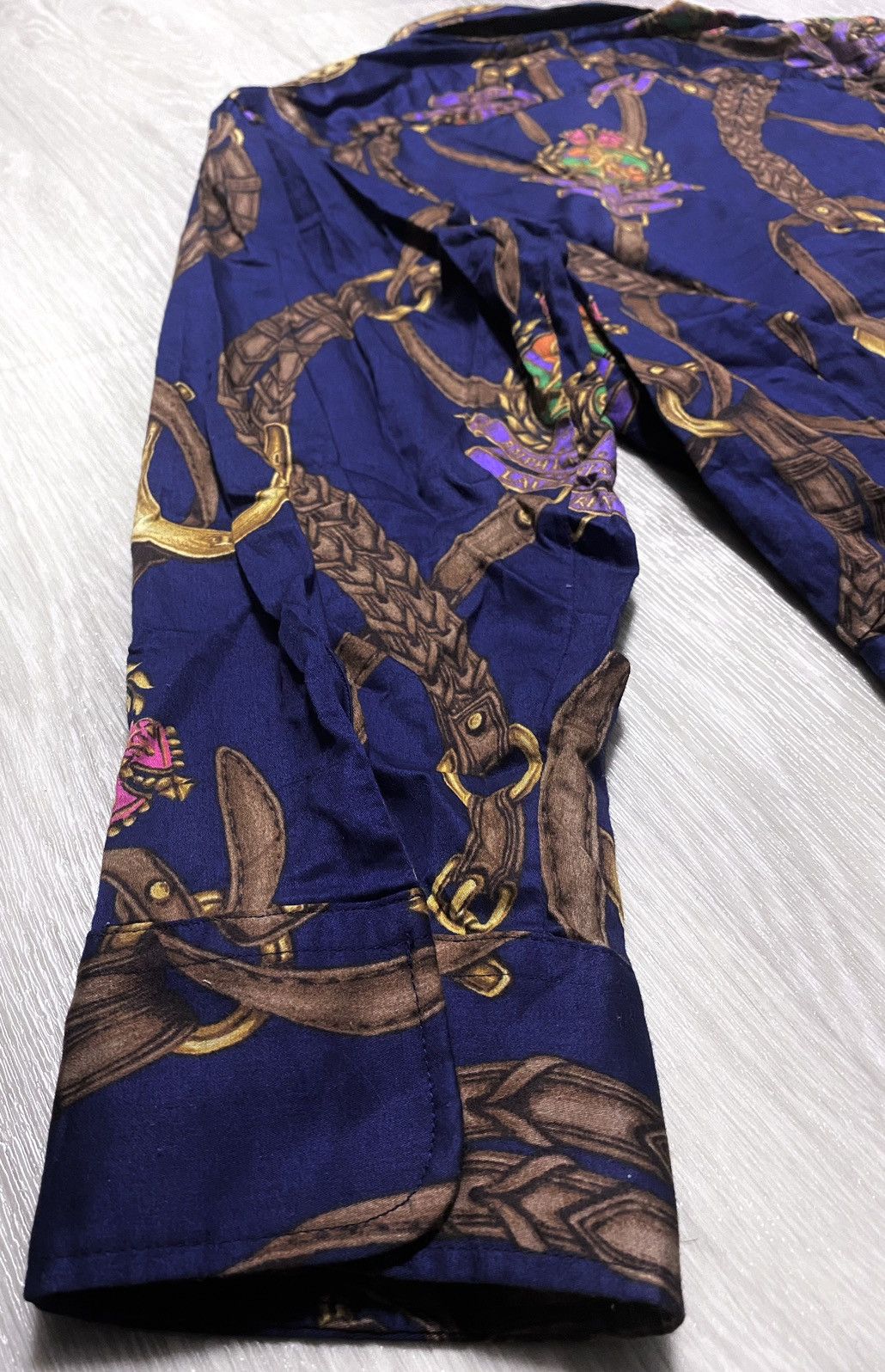 Lauren Ralph Lauren Ralph Lauren Vintage Full Print Monogram Logo Cotton Blouse Size XL / US 12-14 / IT 48-50 - 20 Thumbnail