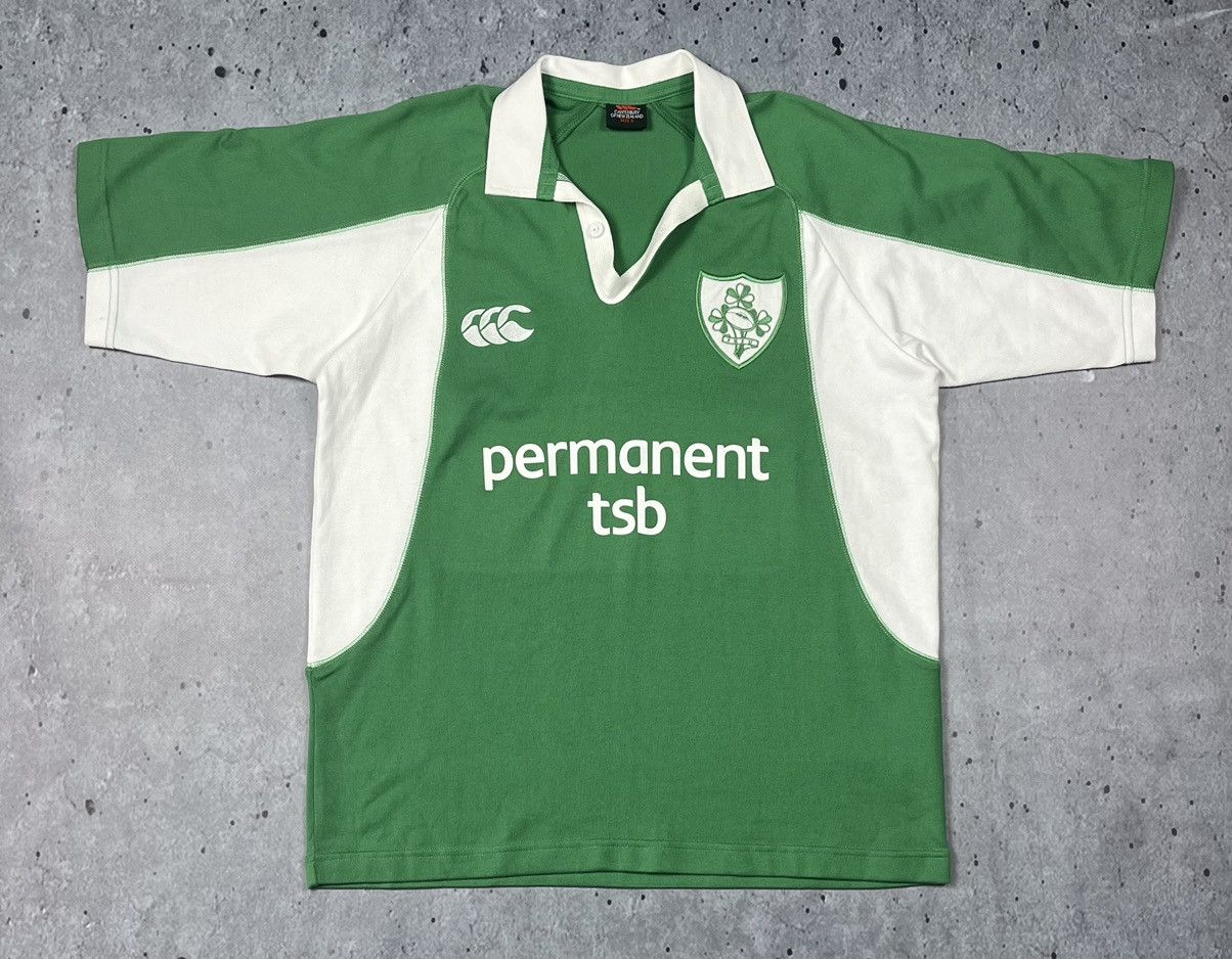 image of Canterbury Of New Zealand x Vintage Ireland Canterbury Rugby Jersey Size S in S Grey, Men's