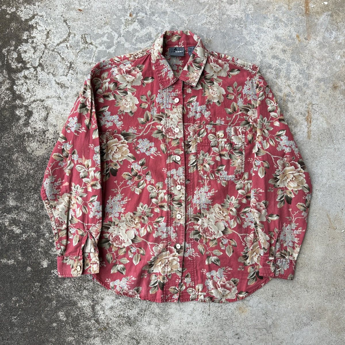 Vintage 90s Lia wear floral flowers button up shirt allover print Size US S / EU 44-46 / 1 - 1 Thumbnail