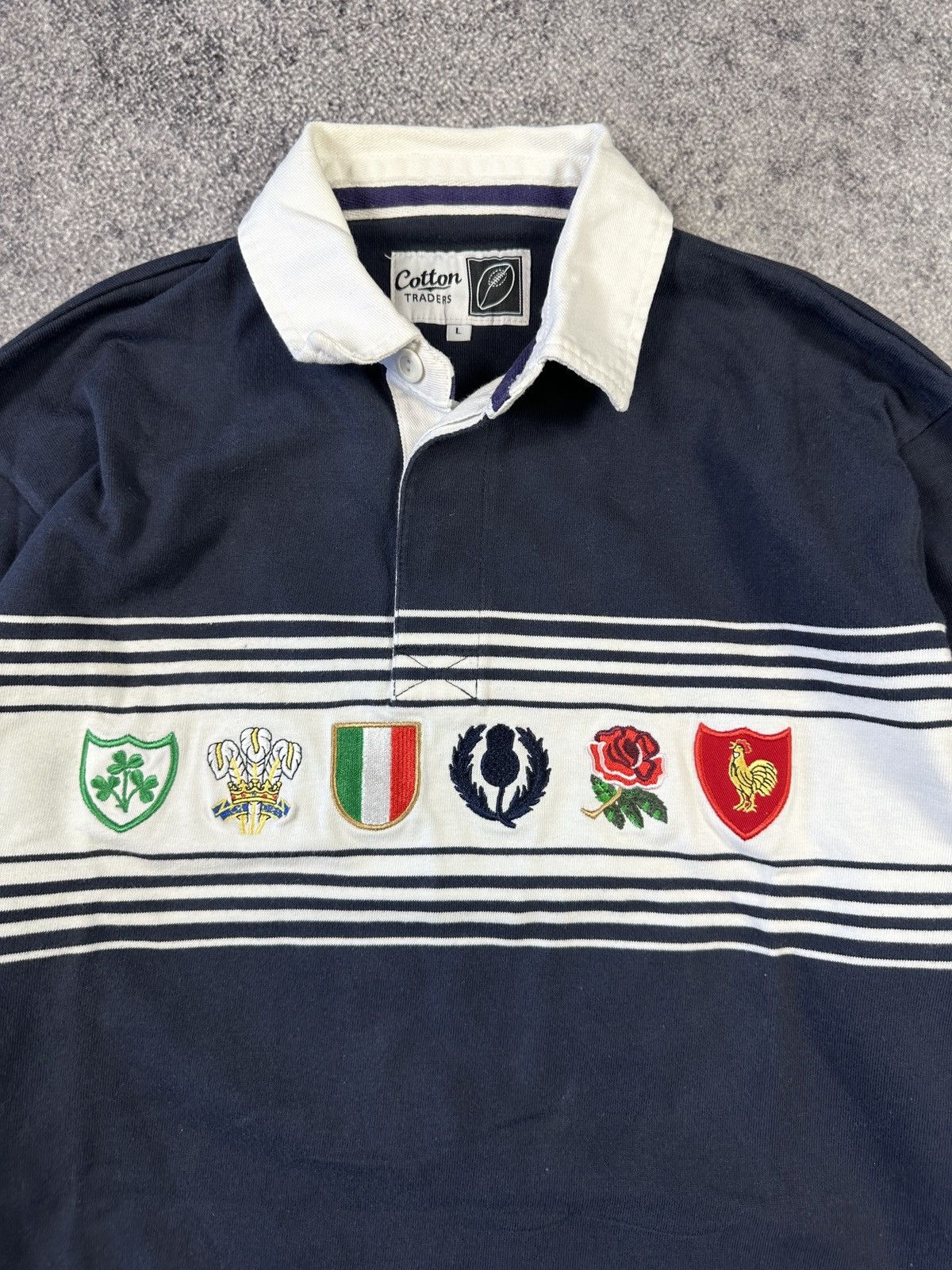 Cotton Traders Vintage Cotton Traders 6 Nations Rugby Polo Long Streetwear Size US L / EU 52-54 / 3 - 2 Thumbnail