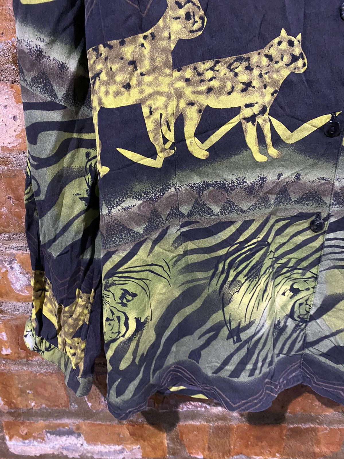 Japanese Brand × Toyo Enterprises × Vintage 1980’s ES Japan Silk tiger Animal print Size M / US 6-8 / IT 42-44 - 7 Thumbnail