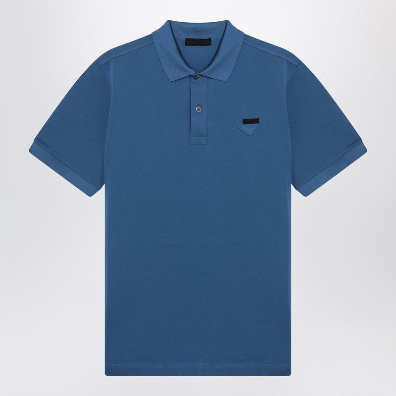 Prada Prada Light Blue Cotton Pique Polo Size US XS / EU 42 / 0 - 1 Thumbnail