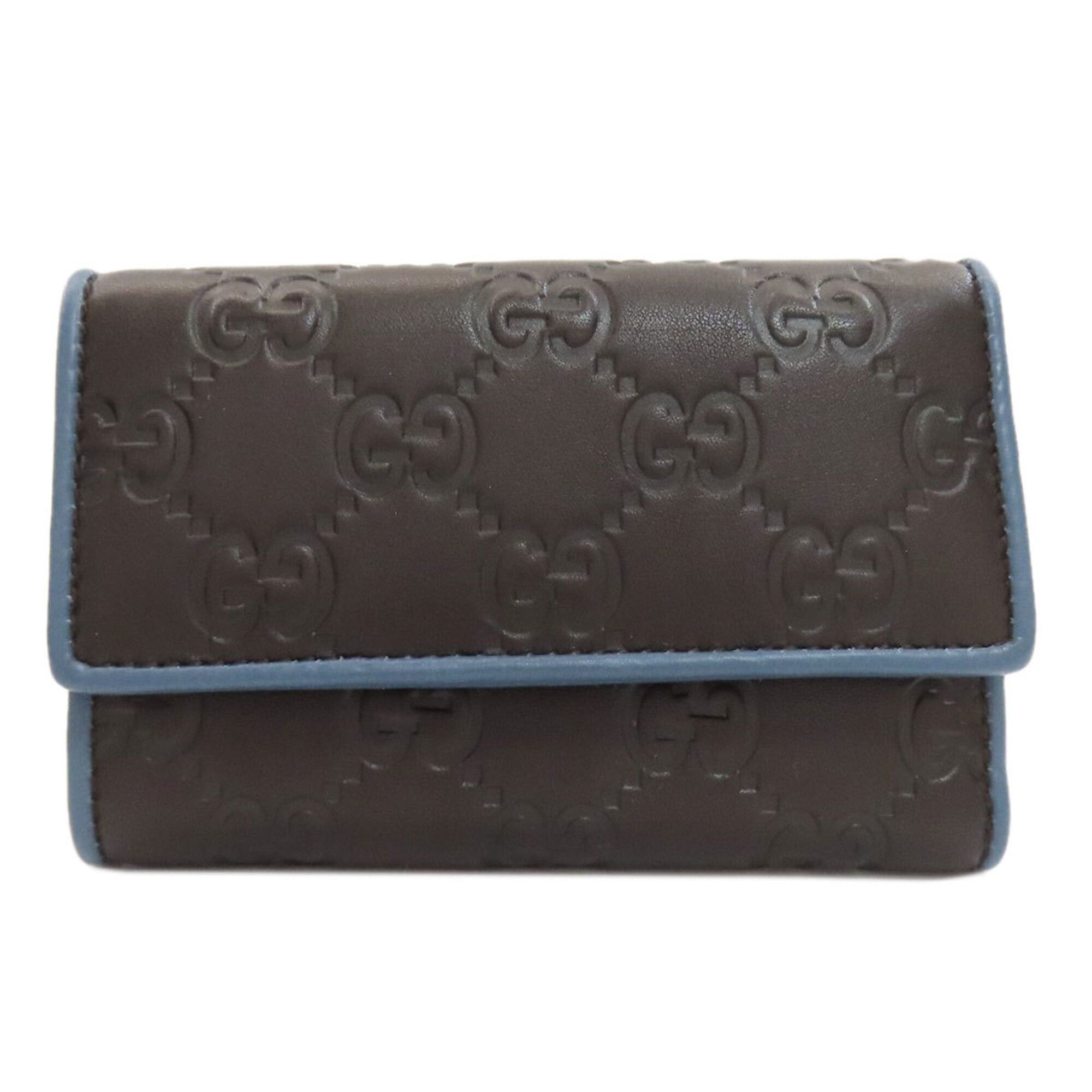 Gucci Gucci 256441 GG Signature Shima Bi-fold Wallet Leather Women's GUCCI Size ONE SIZE - 1 Thumbnail