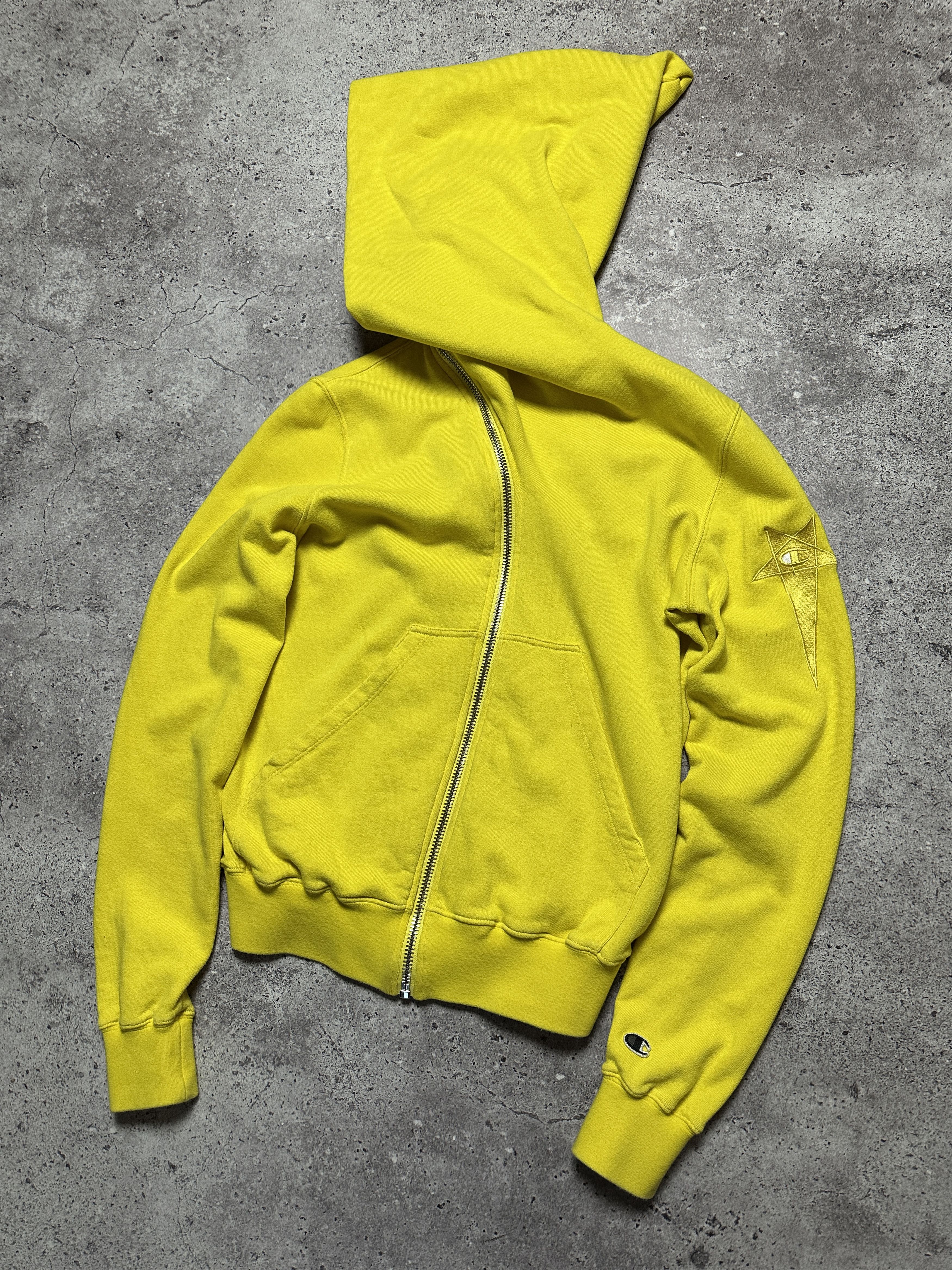 Champion × Rick Owens Rick Owens x Champion Zip Hoodie Yellow