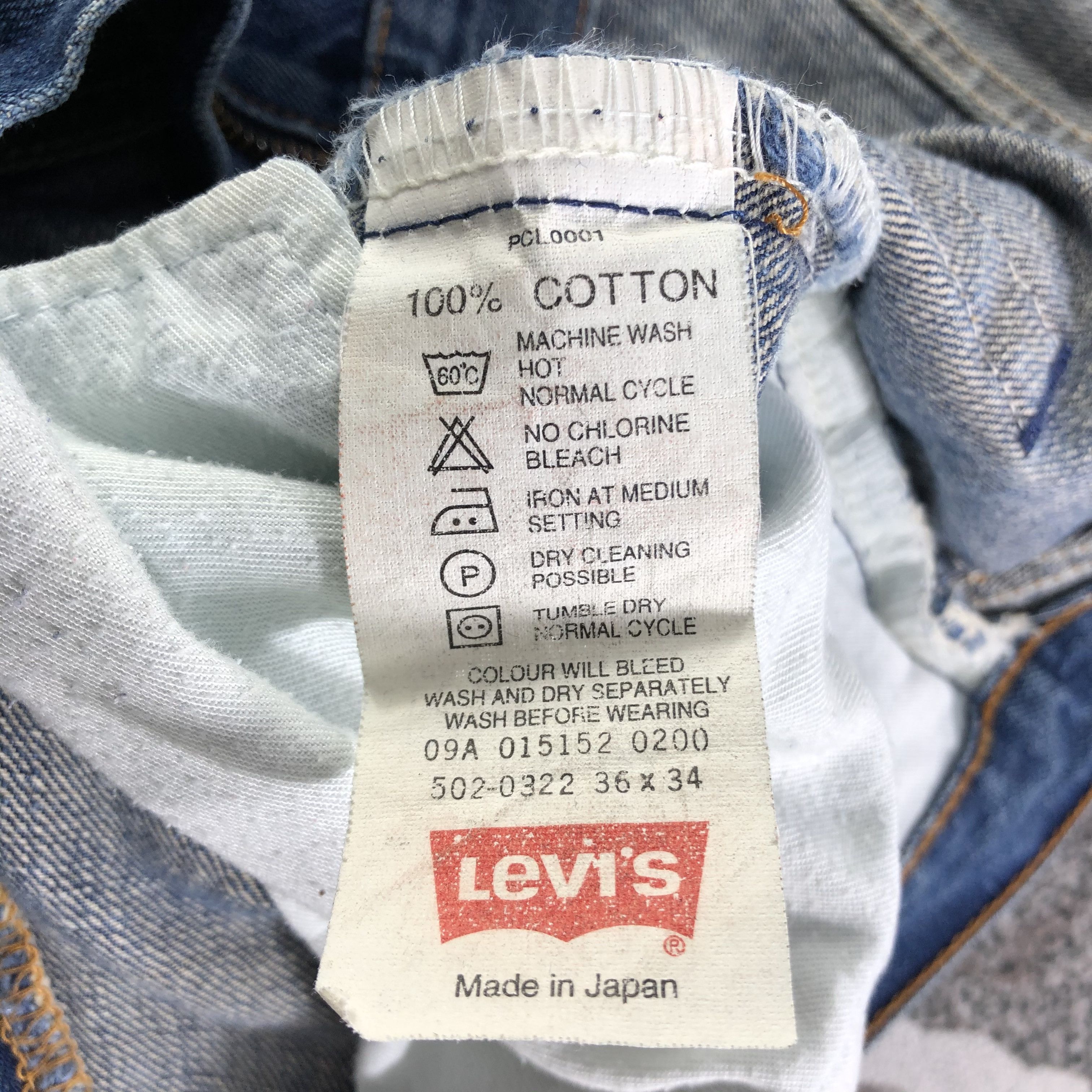 Levi's Vintage Levis 502 Jeans Distressed Denim KJ2340 Size US 35 - 9 Thumbnail