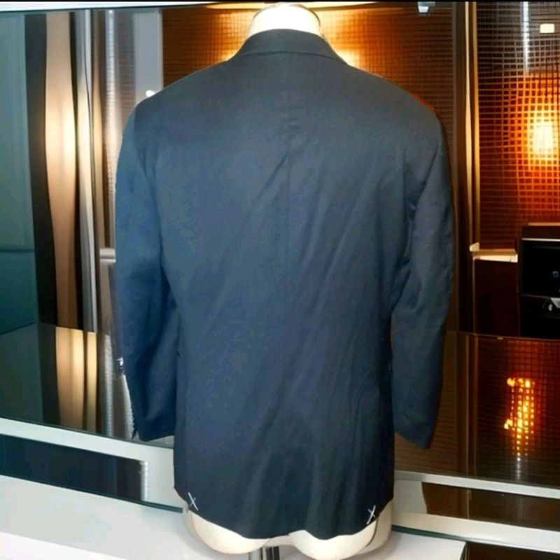 Isaia Isaia Napoli Solid Black Sport Coat Jacket Sz 42 R (52R EU) Size 42R - 3 Thumbnail