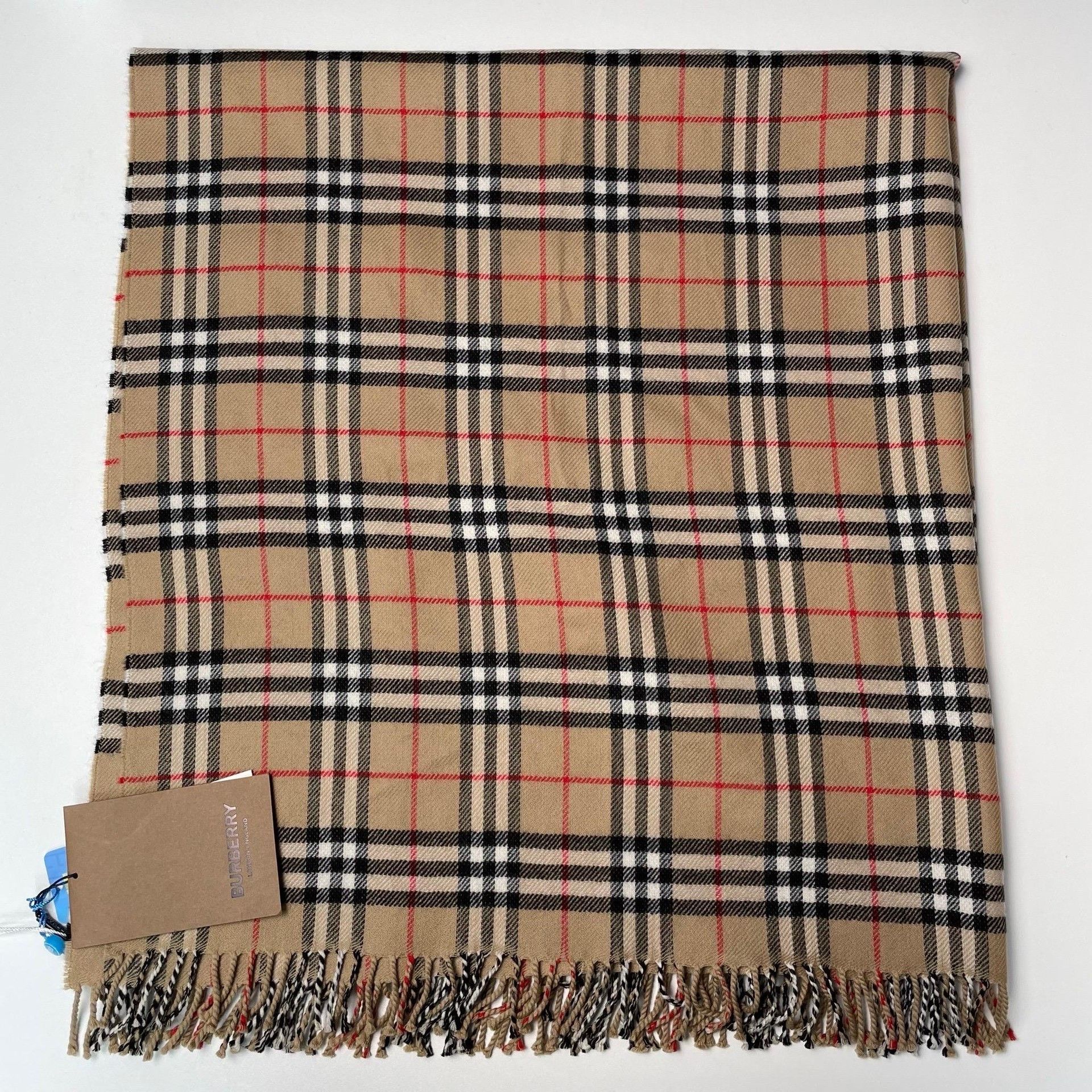 Burberry Burberry Brown Classic Check Cashmere Scarf Size ONE SIZE - 1 Thumbnail