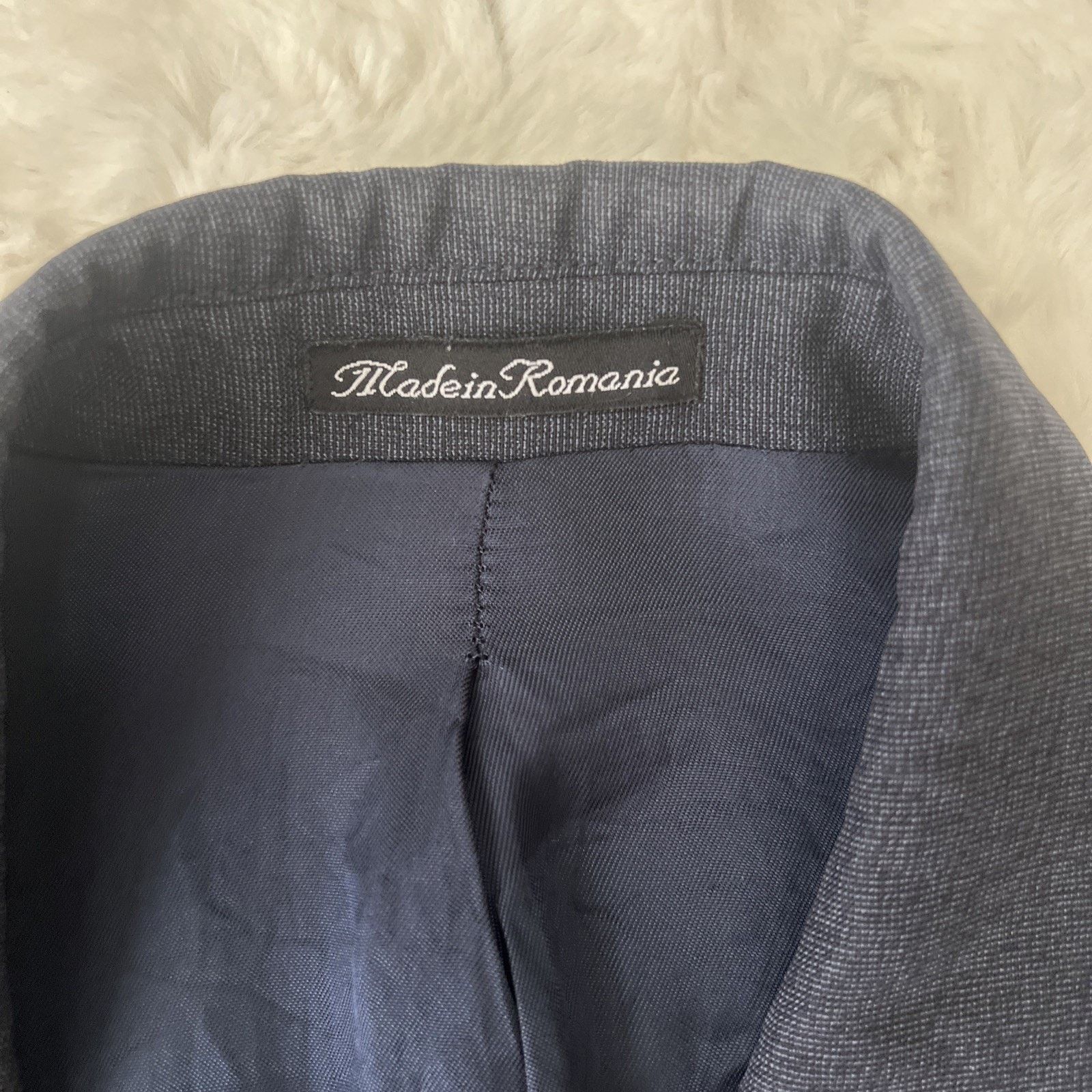 Louis Vuitton LOUIS VUITTON Uniform Men Suit Jacket 100% Wool Blue 44 READ Size 44S - 2 Thumbnail
