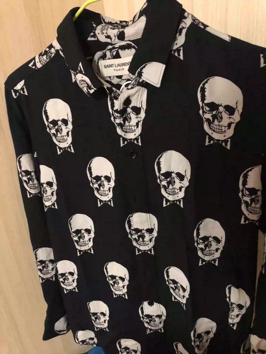 Saint laurent hotsell skeleton shirt