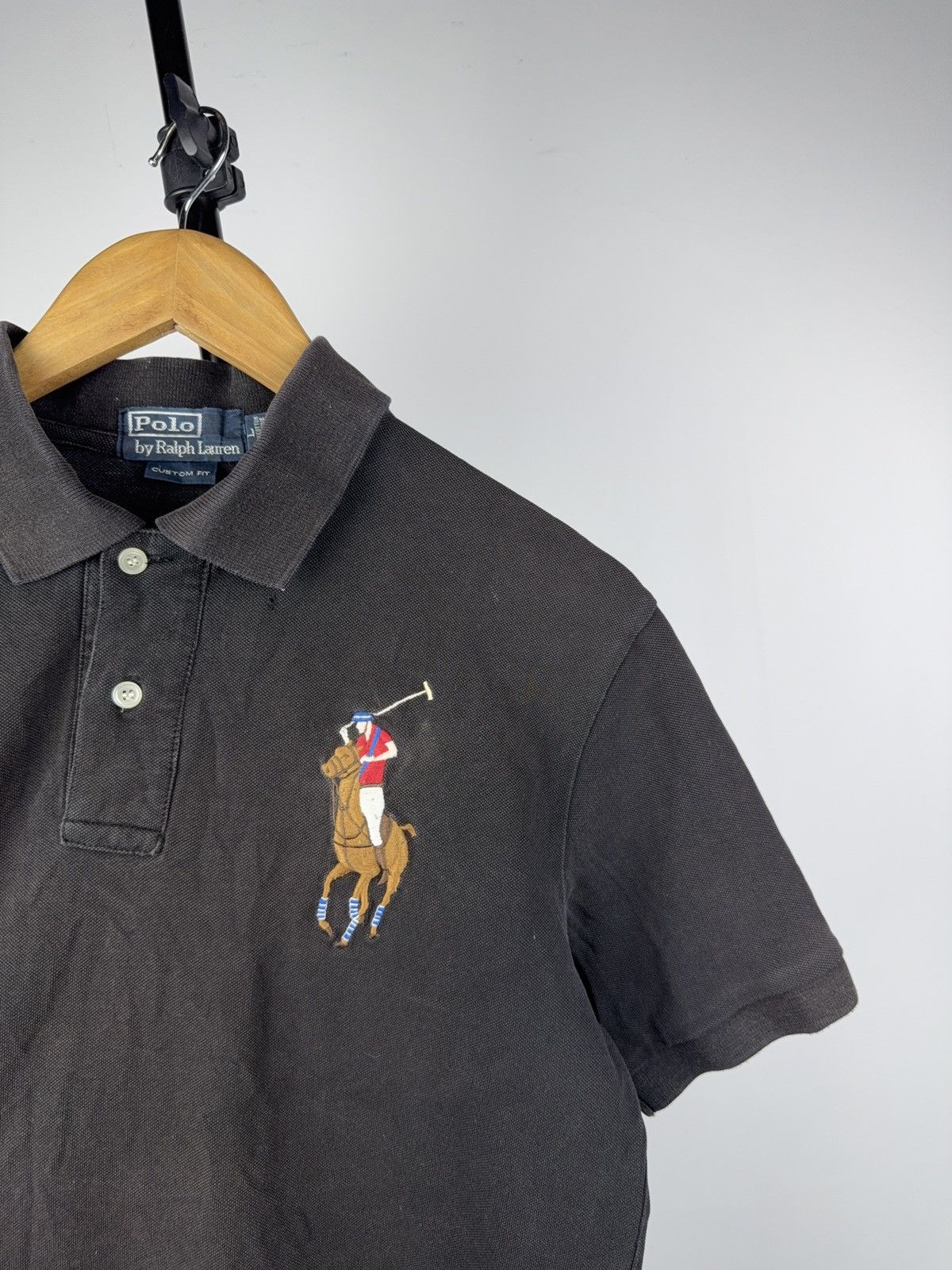 Vintage 90s Polo Ralph Lauren #9 Big Pony Faded Polo Shirt