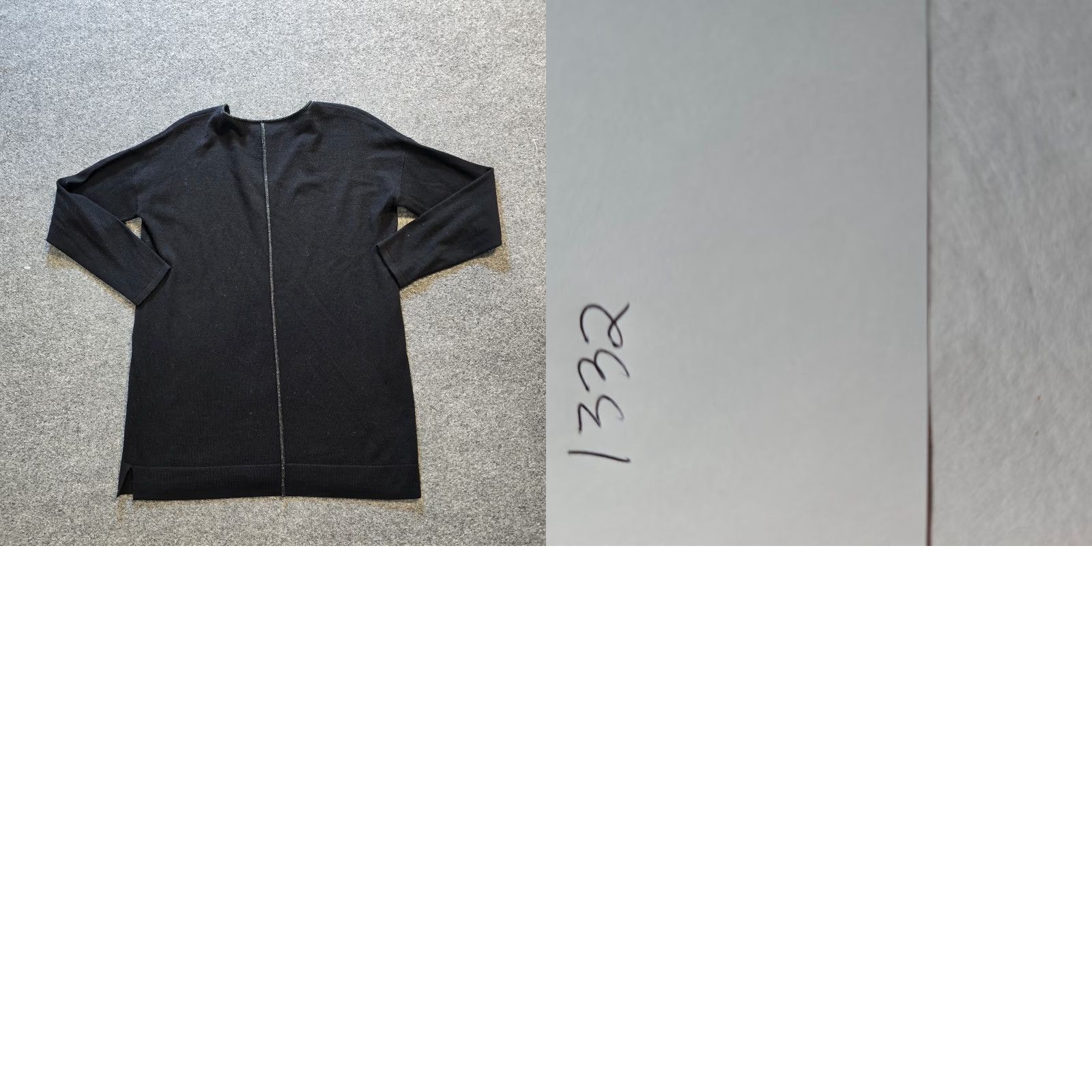 Eileen Fisher Eileen Fisher Sweater Tunic Womens XXS Black Merino Wool Knit V-Neck Casual Minimalist Shirt Size XXS / US 00 / IT 34 - 8 Thumbnail