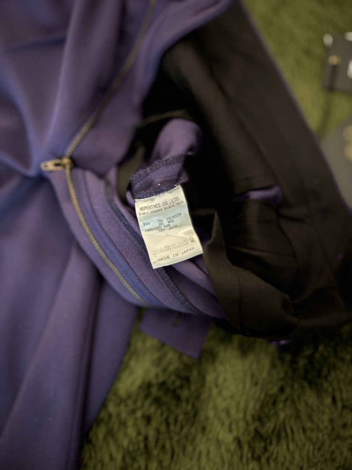 Needles M] Needles Side Tab Wool-Poly Blend Slacks Purple Size US 32 / EU 48 - 4 Thumbnail