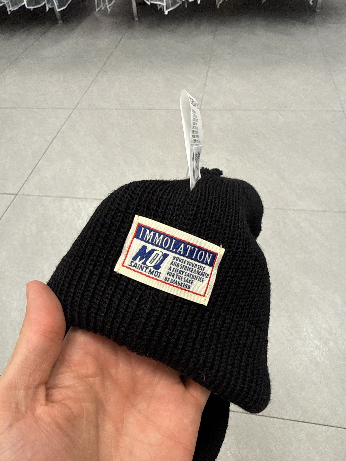 Saint Michael Saint Michael Logo Beanie Black SS26 Size ONE SIZE - 4 Thumbnail