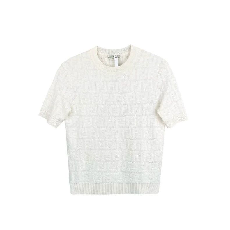 Fendi Fendi size 38 Double F embossed full-printed short sleeve Size US XXS / EU 40 - 1 Thumbnail