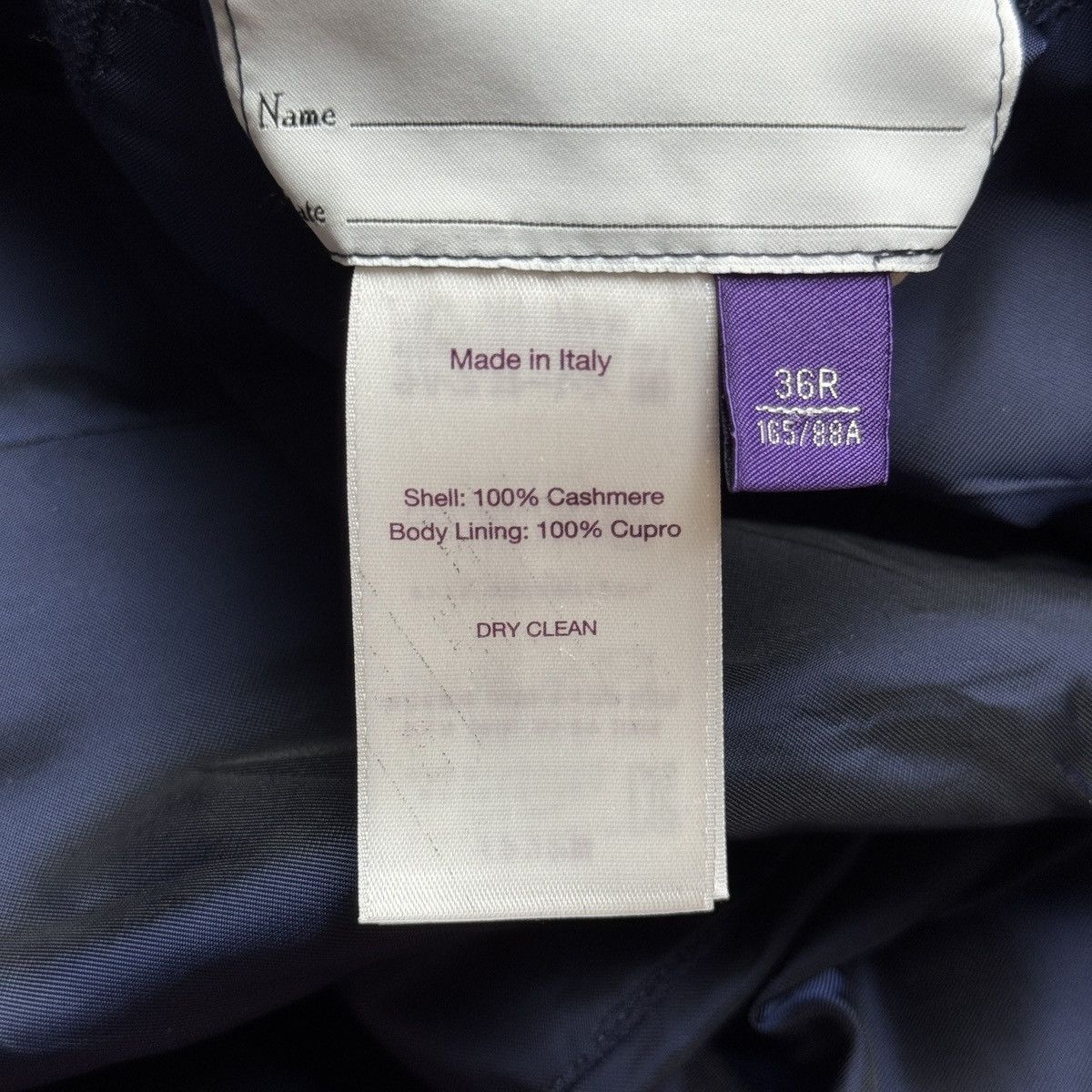 Ralph Lauren Purple Label Ralph Lauren - Purple Label Hand Tailored Cashmere Blazer Size 36R - 12 Thumbnail