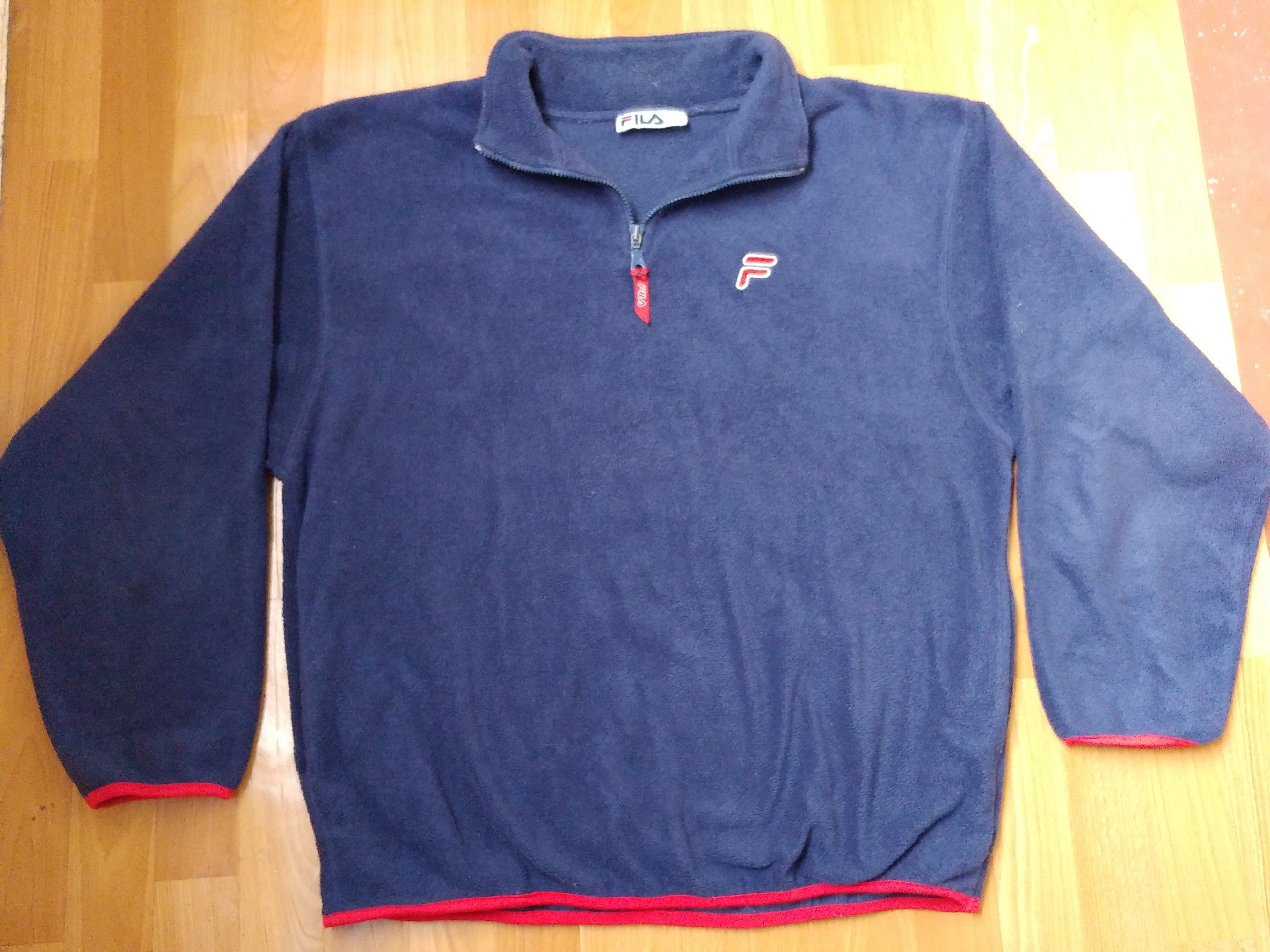 Fila × Vintage FILA sweatshirt, vintage blue fleece shirt, 90s hip-hop L Size US L / EU 52-54 / 3 - 9 Thumbnail
