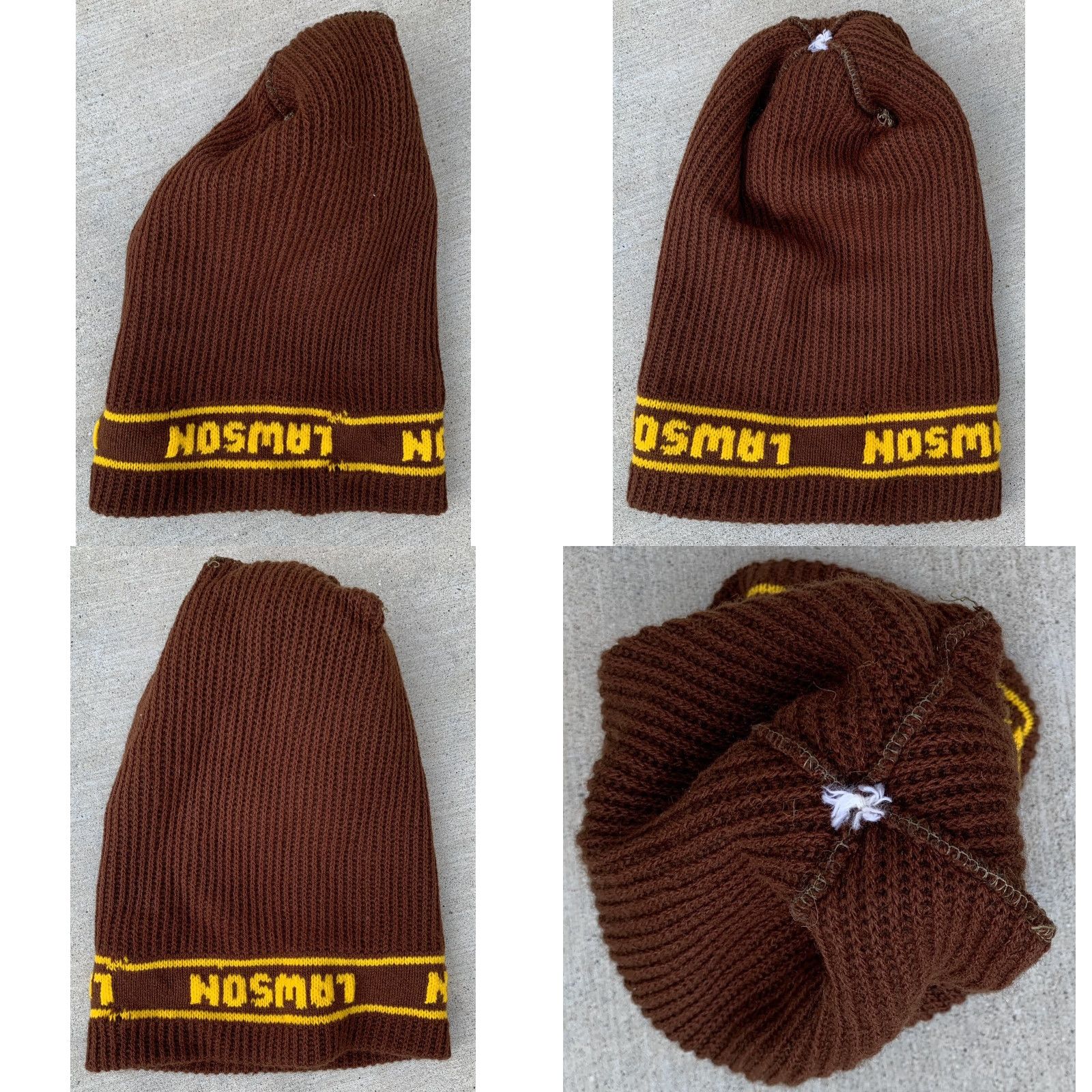 Logo 7 VINTAGE Lawson Beanie Pom Pom Hat Knit Logo Spellout 70s 80s 1970s 1980s Size ONE SIZE - 9 Thumbnail